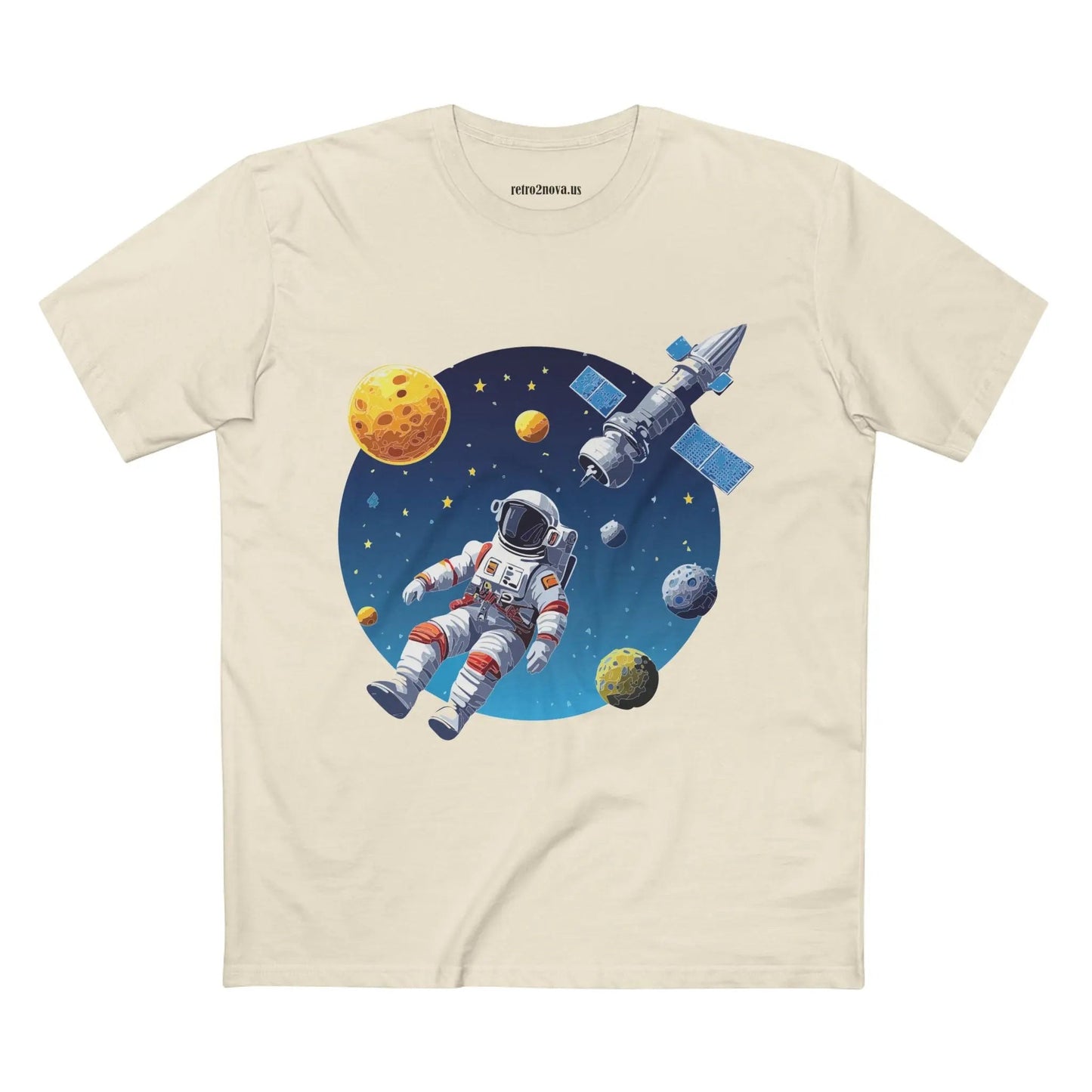 Cosmos Astronaut Shirt Premium Cotton Unisex Tee With Original Retro Art Retro2Nova CS 22