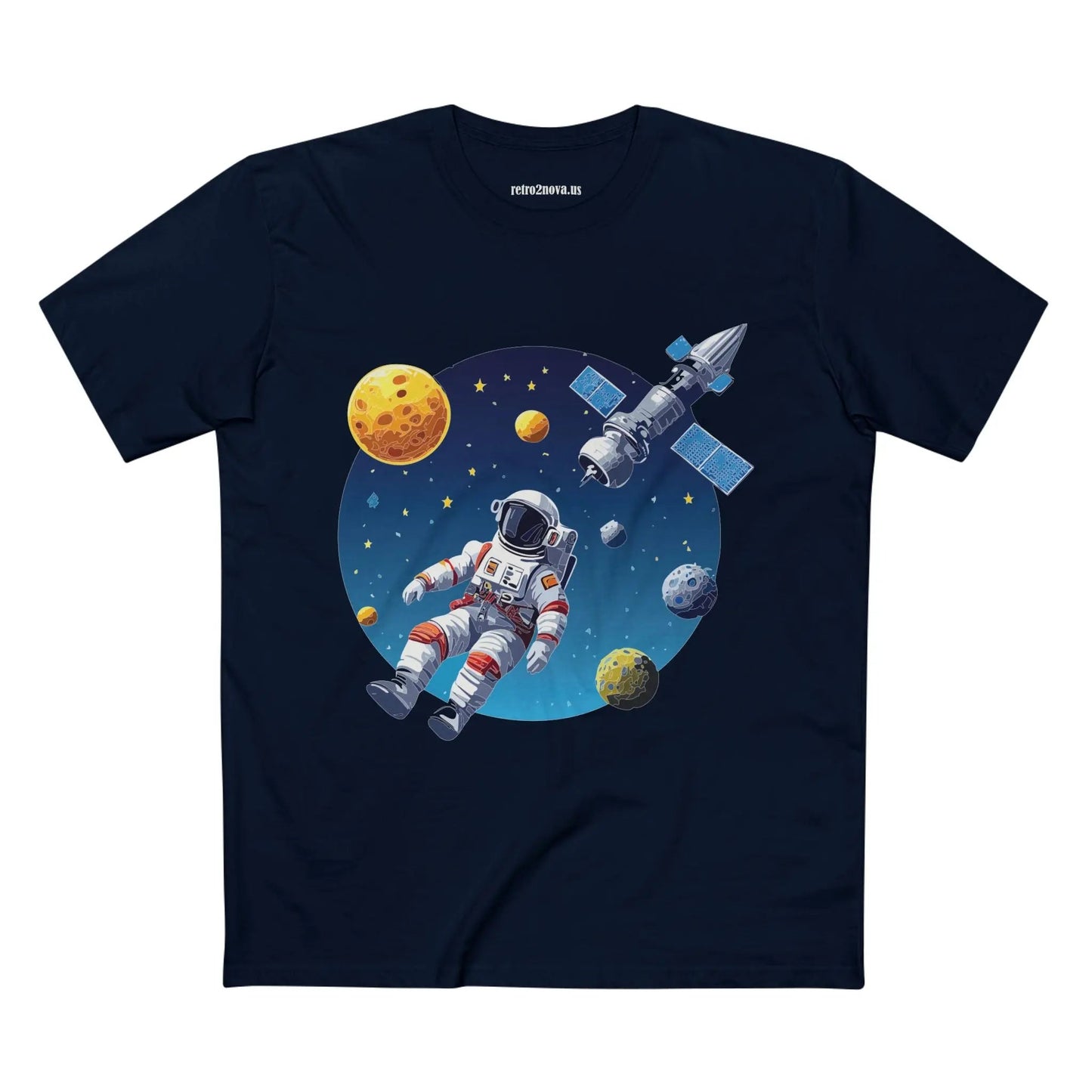 Cosmos Astronaut Shirt Premium Cotton Unisex Tee With Original Retro Art Retro2Nova CS 22