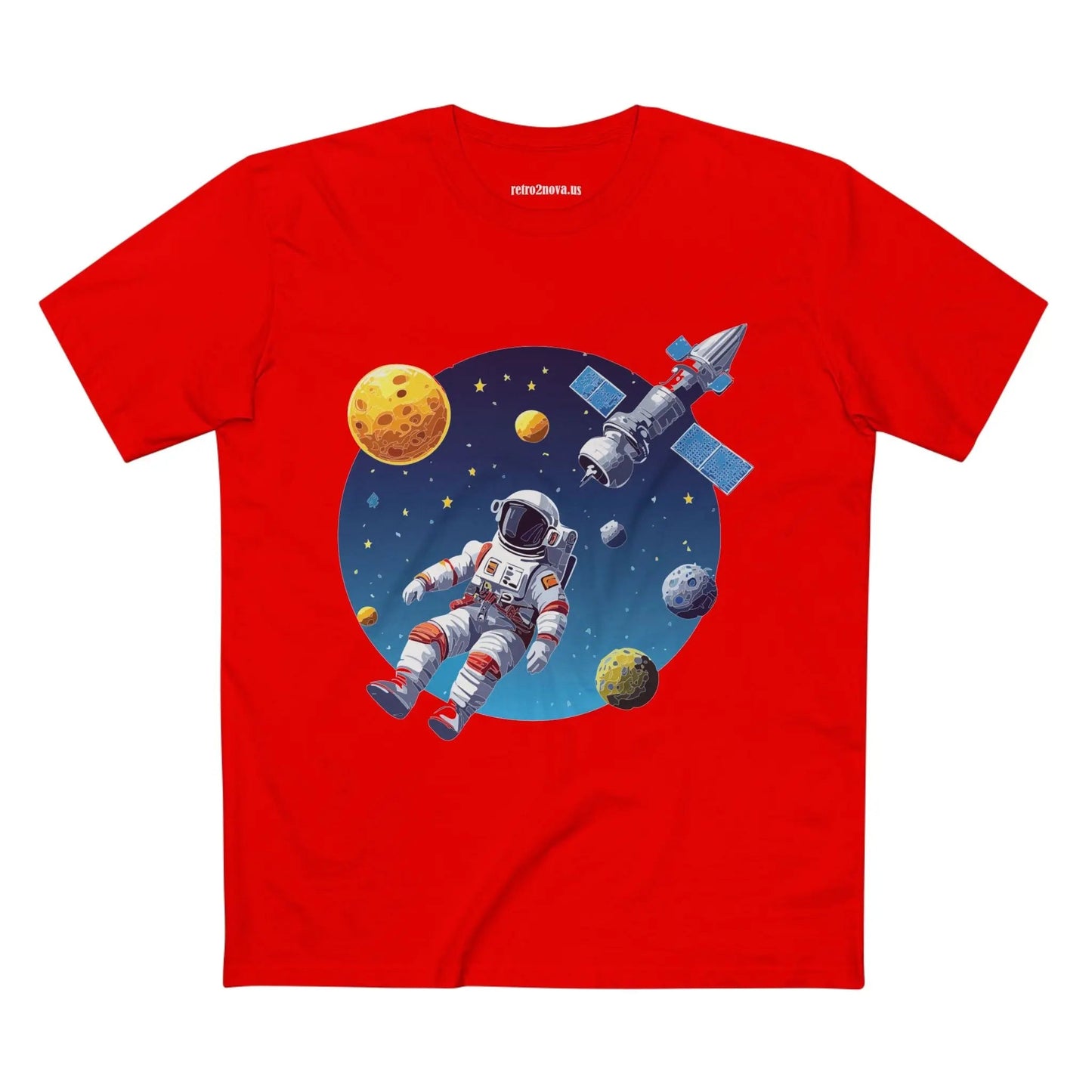 Cosmos Astronaut Shirt Premium Cotton Unisex Tee With Original Retro Art Retro2Nova CS 22
