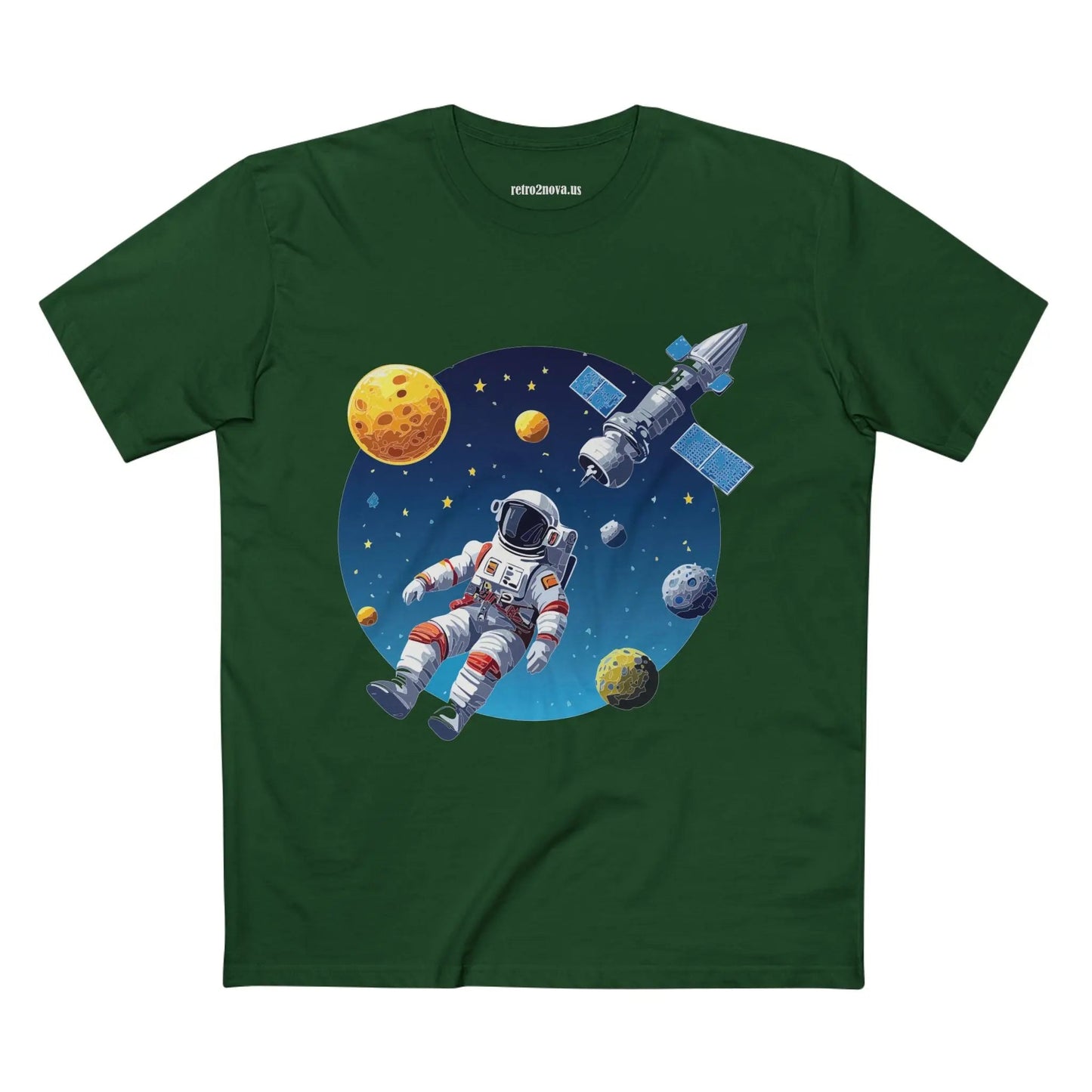 Cosmos Astronaut Shirt Premium Cotton Unisex Tee With Original Retro Art Retro2Nova CS 22