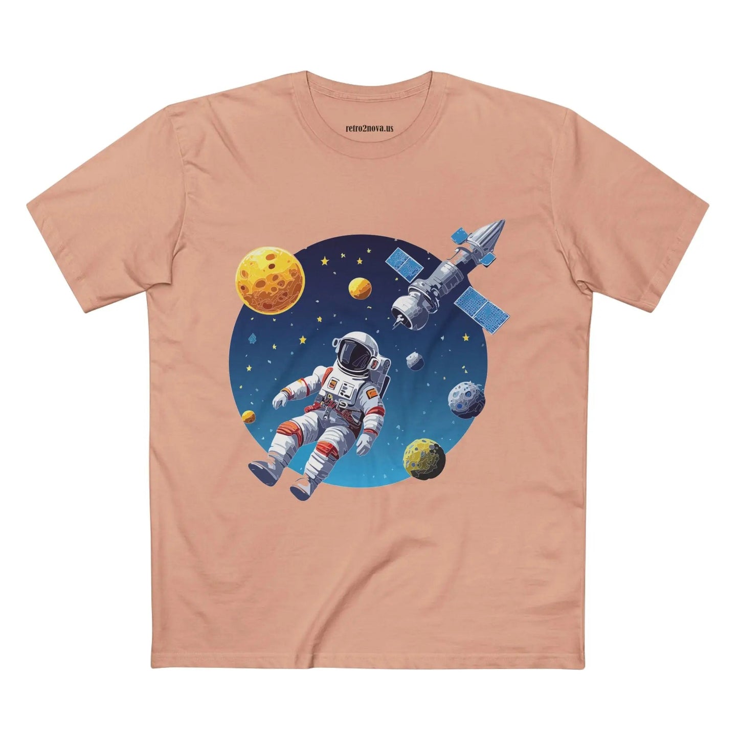 Cosmos Astronaut Shirt Premium Cotton Unisex Tee With Original Retro Art Retro2Nova CS 22