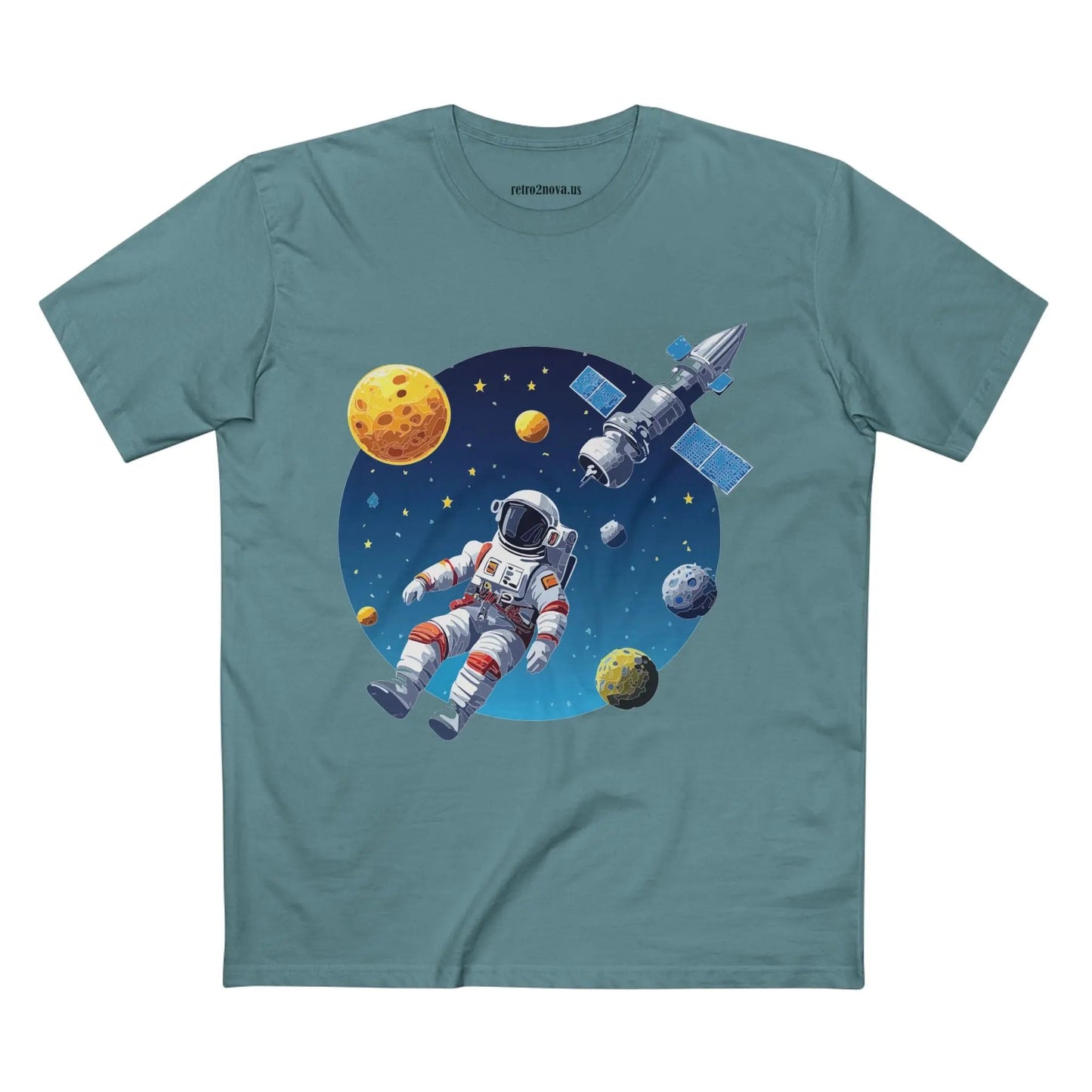 Cosmos Astronaut Shirt Premium Cotton Unisex Tee With Original Retro Art Retro2Nova CS 22