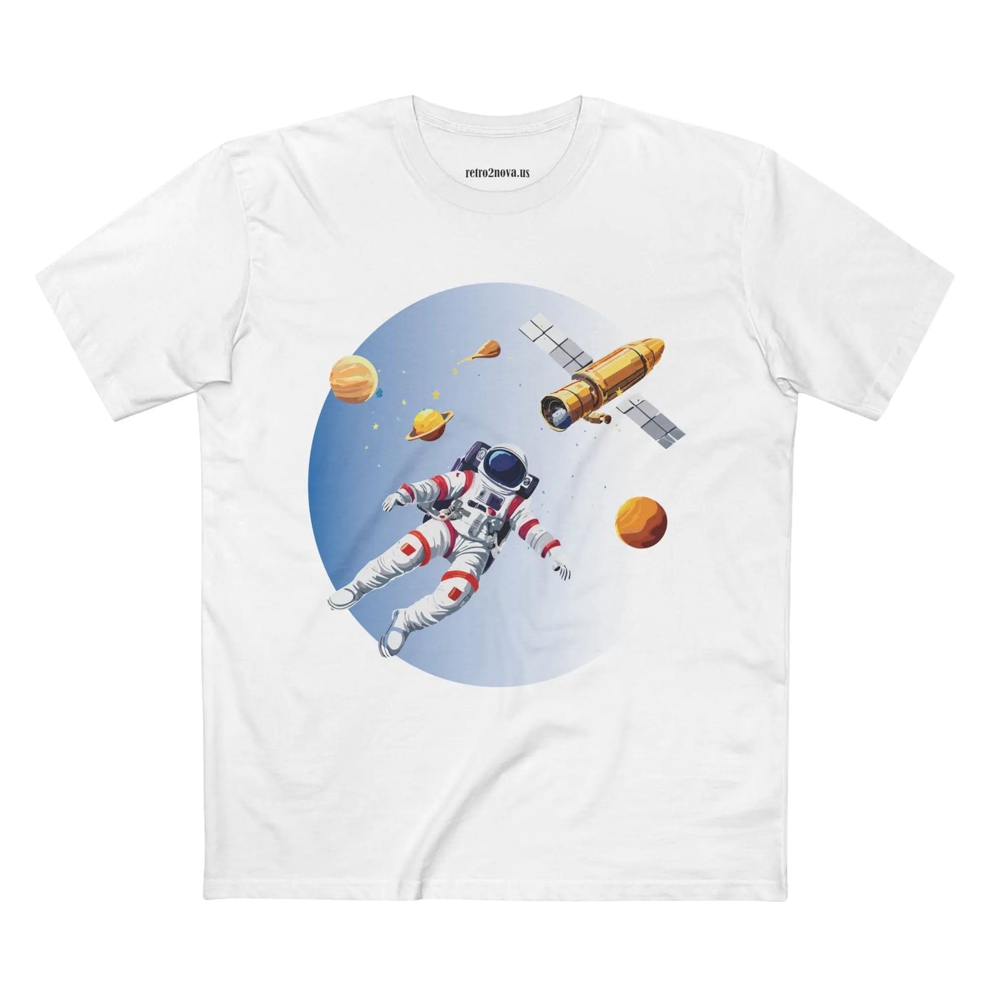 Cosmos Astronaut Shirt CS20 Unisex Premium Cotton Tee With Original Art Design Retro2Nova