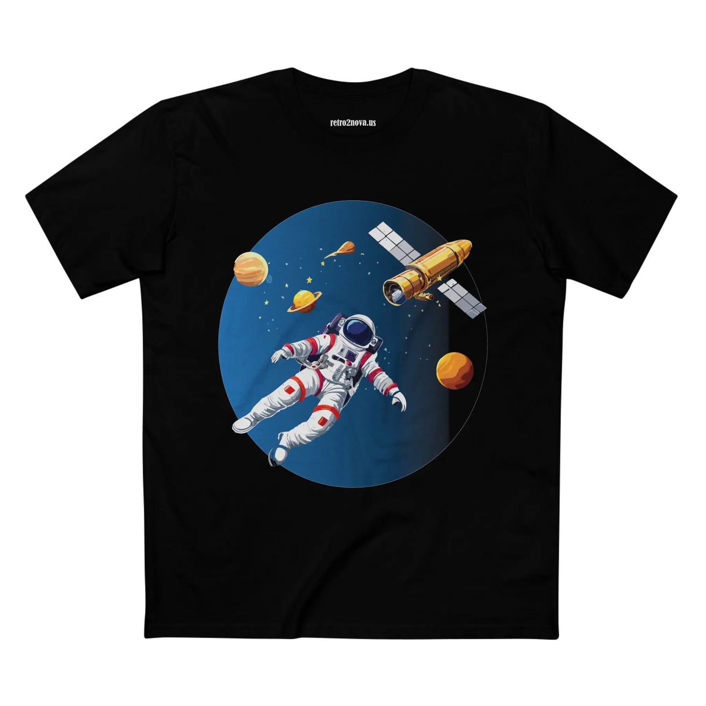 Cosmos Astronaut Shirt CS20 Unisex Premium Cotton Tee With Original Art Design Retro2Nova