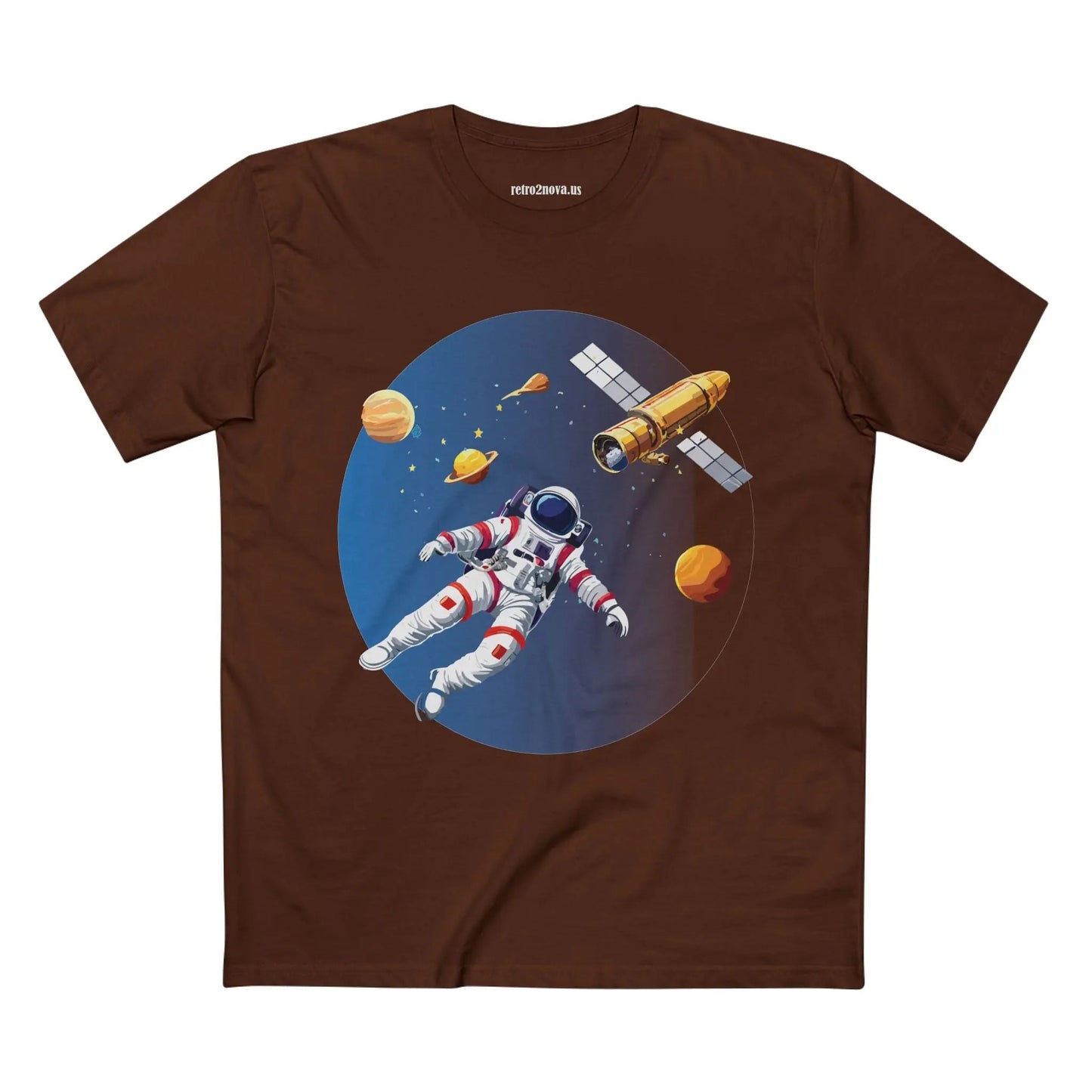 Cosmos Astronaut Shirt CS20 Unisex Premium Cotton Tee With Original Art Design Retro2Nova