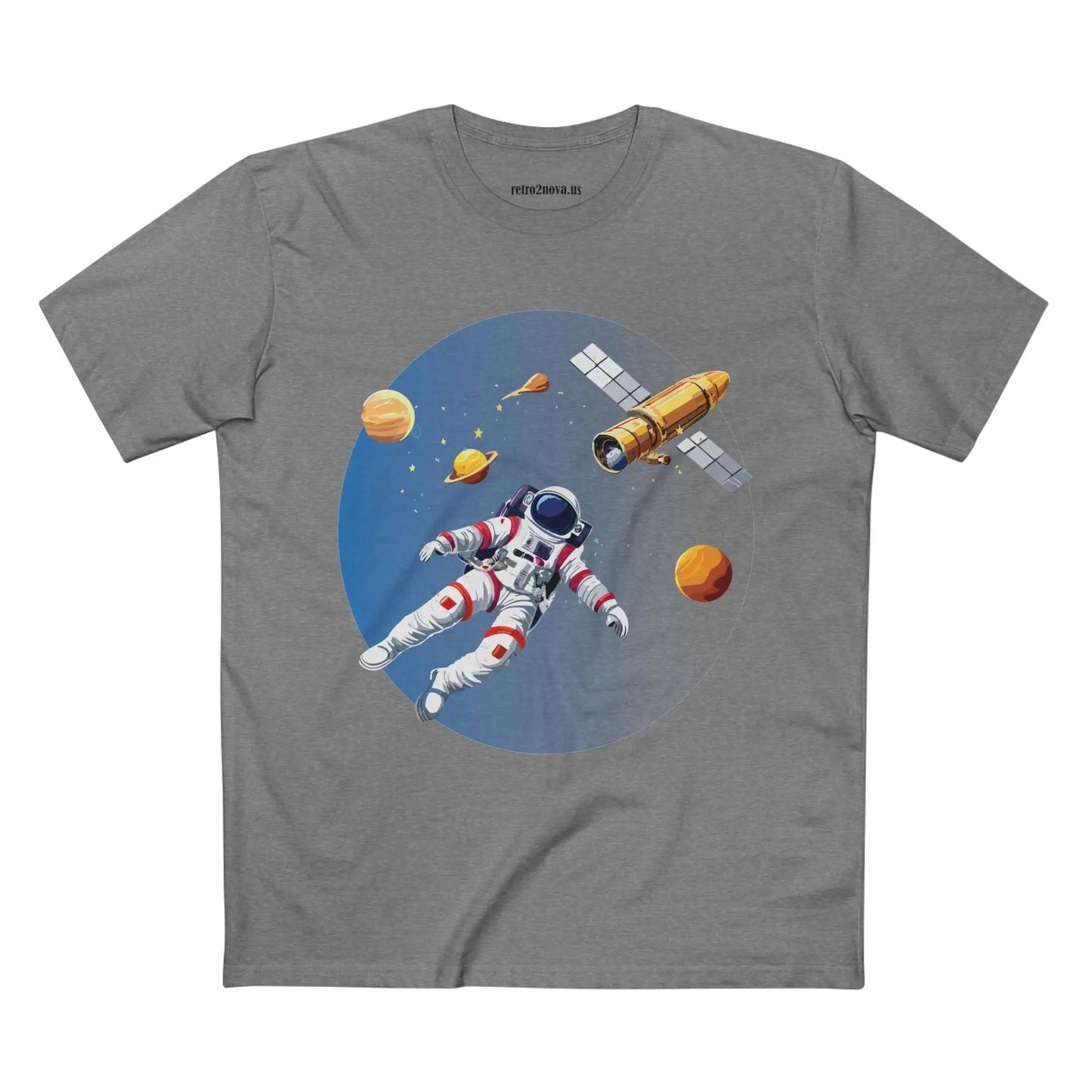 Cosmos Astronaut Shirt CS20 Unisex Premium Cotton Tee With Original Art Design Retro2Nova