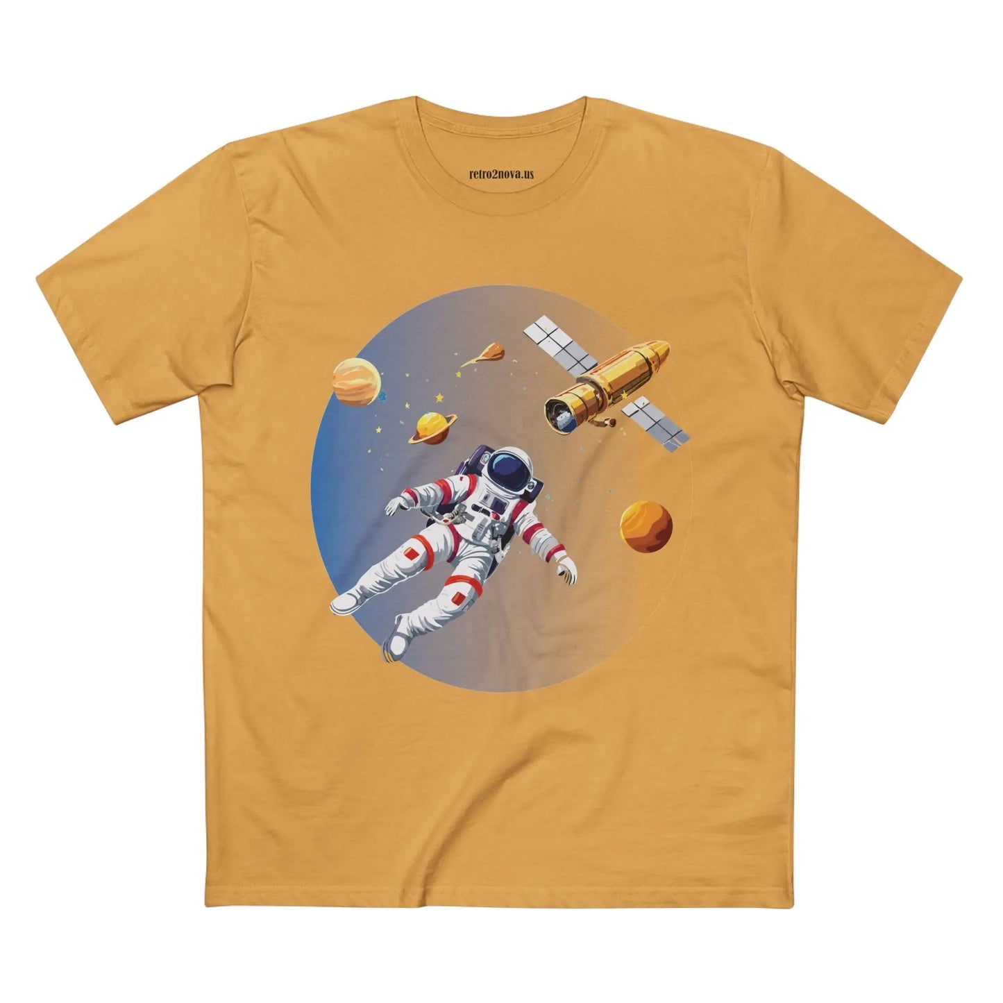 Cosmos Astronaut Shirt CS20 Unisex Premium Cotton Tee With Original Art Design Retro2Nova