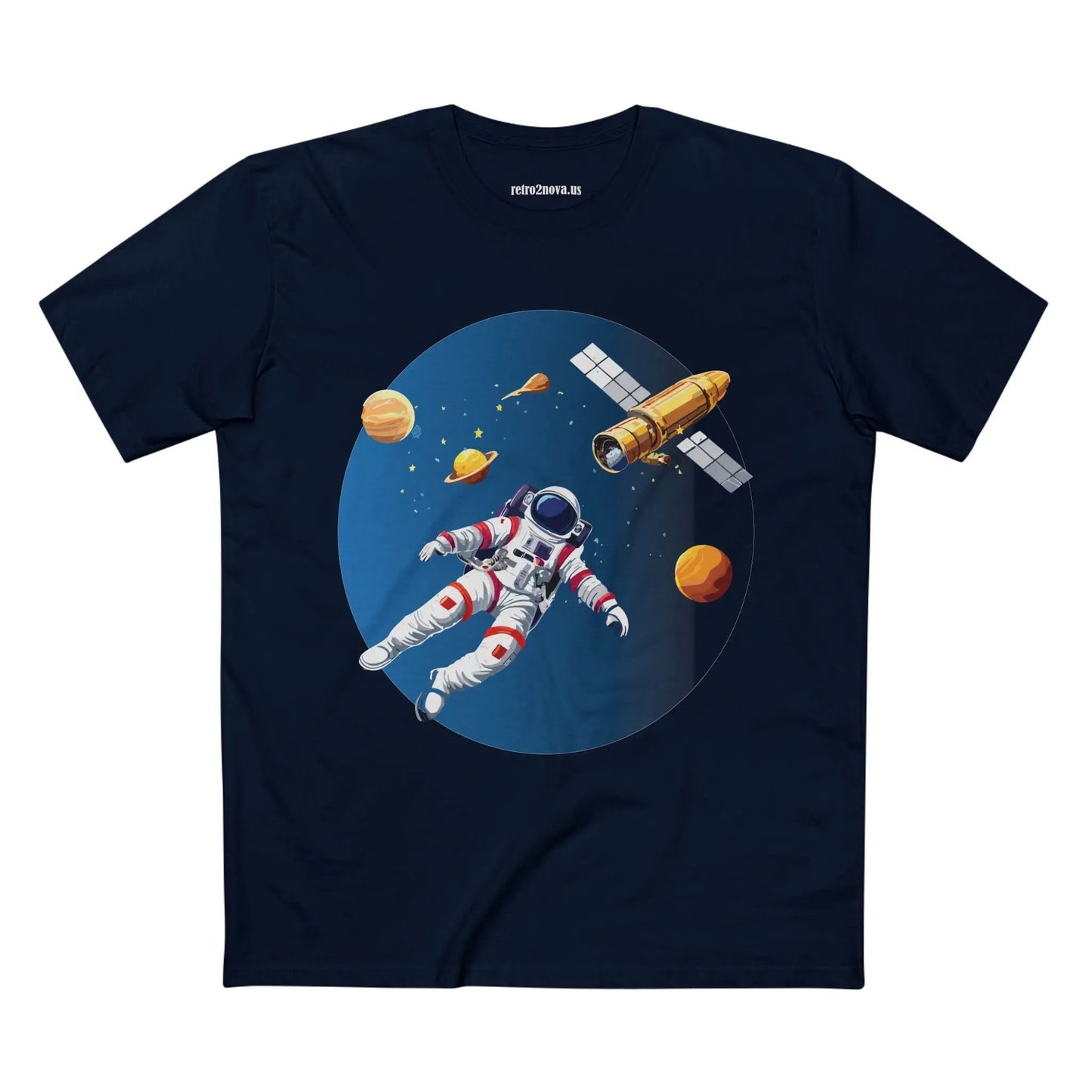 Cosmos Astronaut Shirt CS20 Unisex Premium Cotton Tee With Original Art Design Retro2Nova