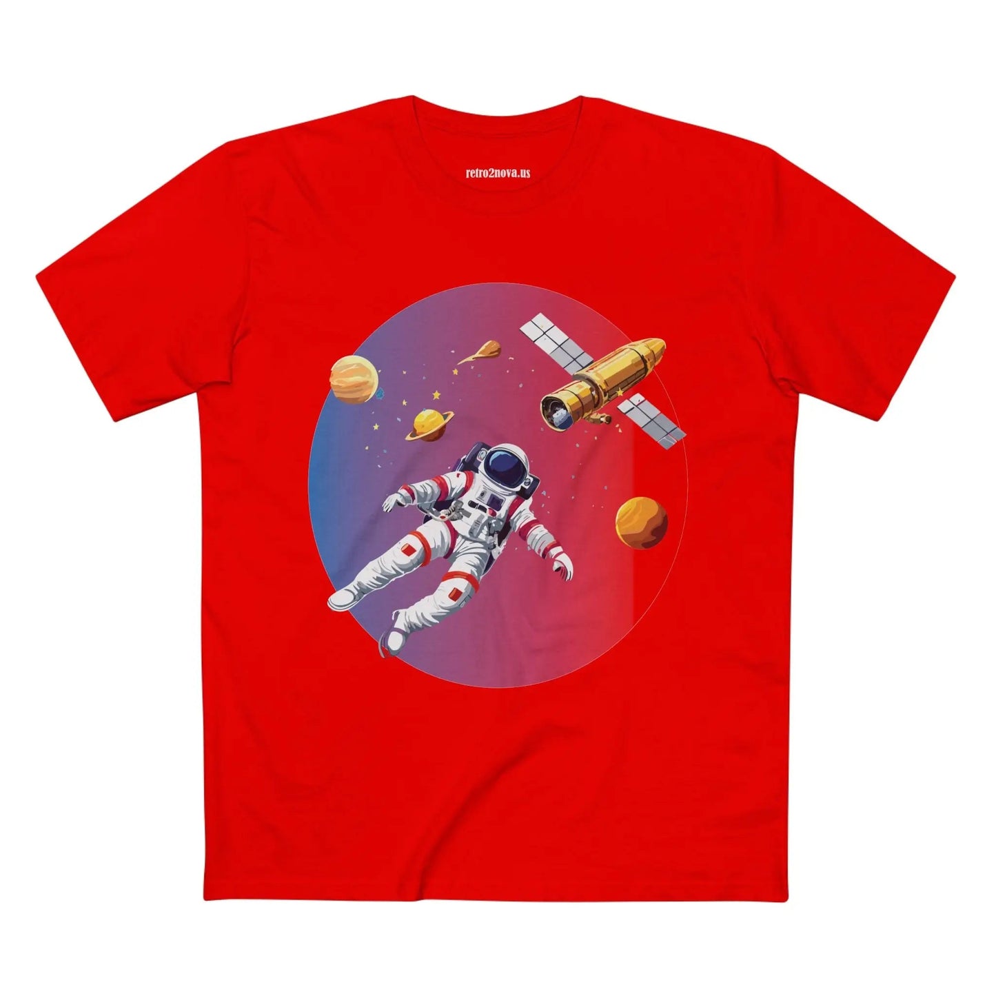 Cosmos Astronaut Shirt CS20 Unisex Premium Cotton Tee With Original Art Design Retro2Nova
