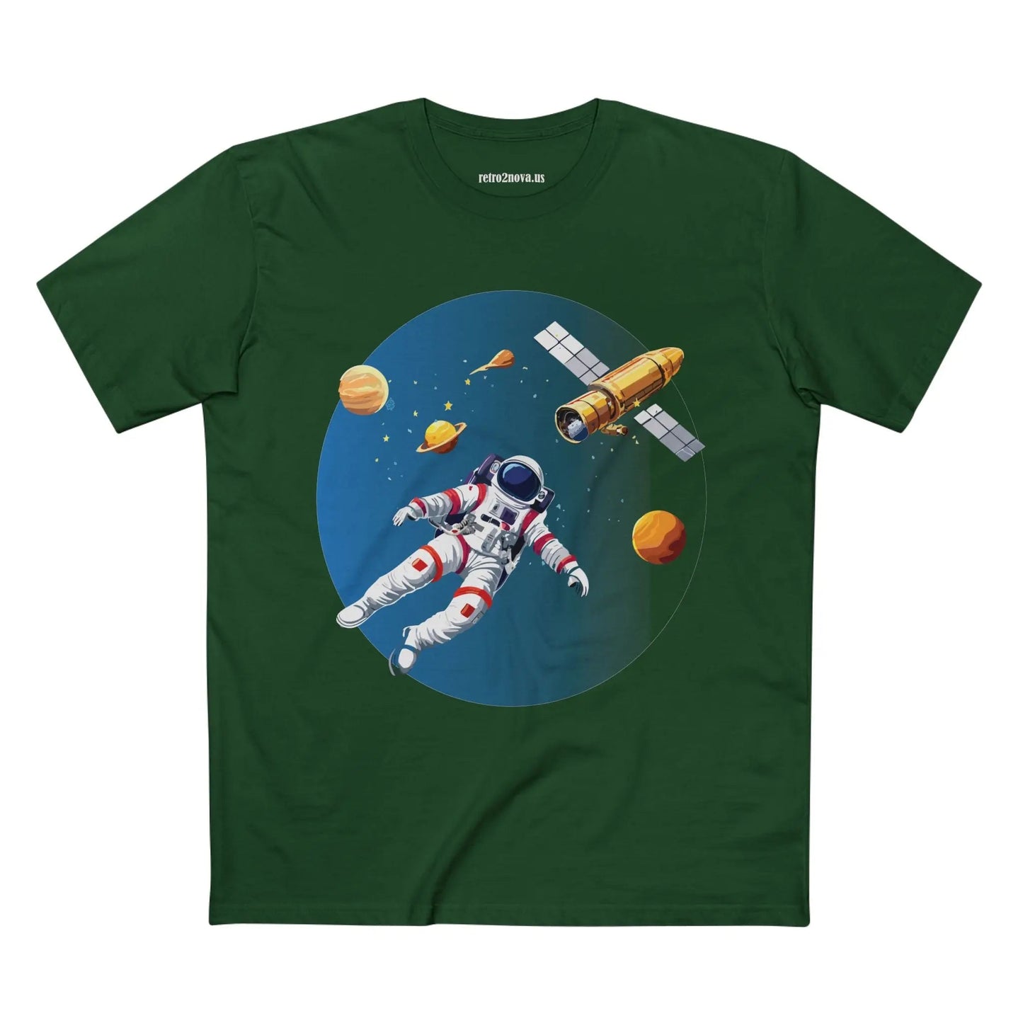 Cosmos Astronaut Shirt CS20 Unisex Premium Cotton Tee With Original Art Design Retro2Nova