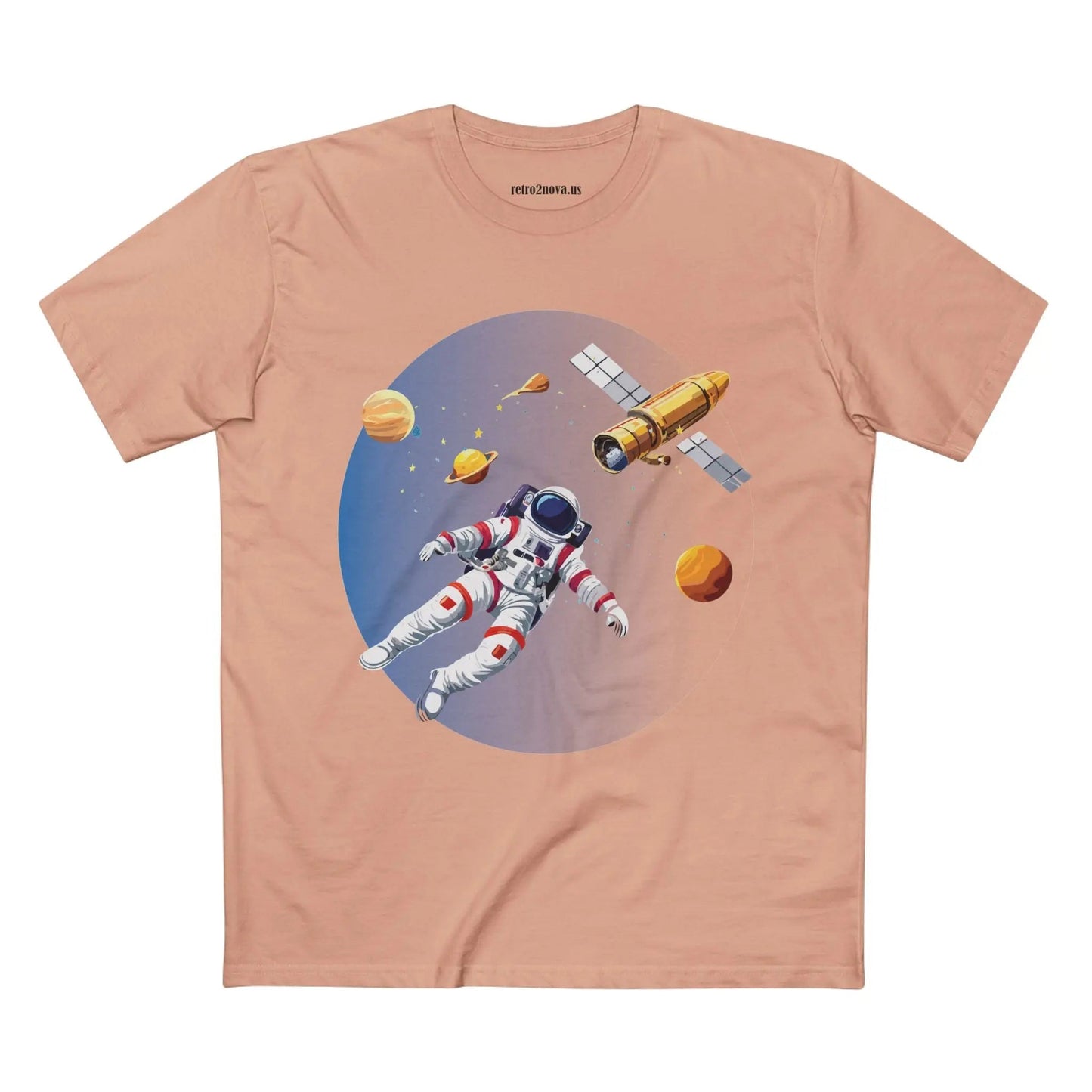 Cosmos Astronaut Shirt CS20 Unisex Premium Cotton Tee With Original Art Design Retro2Nova