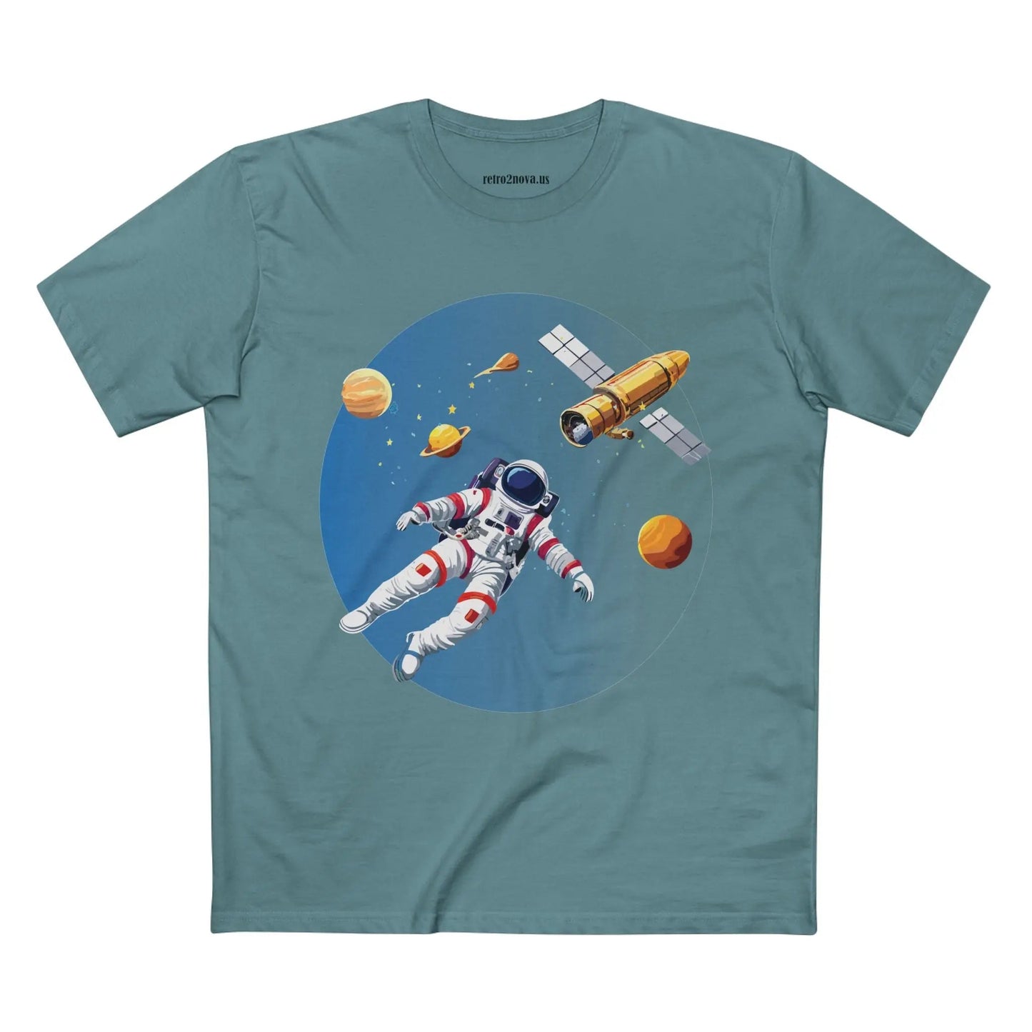 Cosmos Astronaut Shirt CS20 Unisex Premium Cotton Tee With Original Art Design Retro2Nova