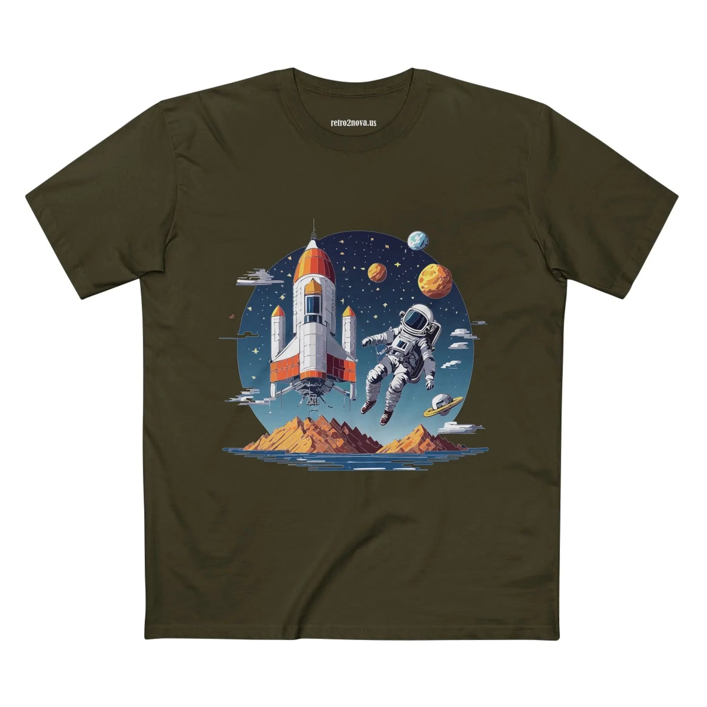 Cosmos Astronaut Shirt Unisex Premium Cotton Art Tee With Original Art Design From Art Collection