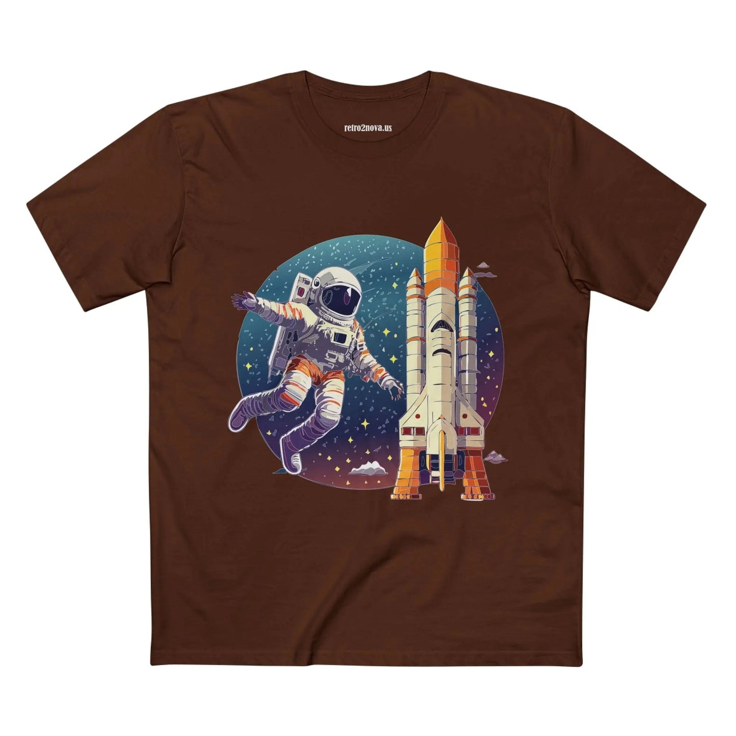 Cosmos Astronaut Shirt Unisex Premium Cotton Tee With Retro2Nova Original Art Design