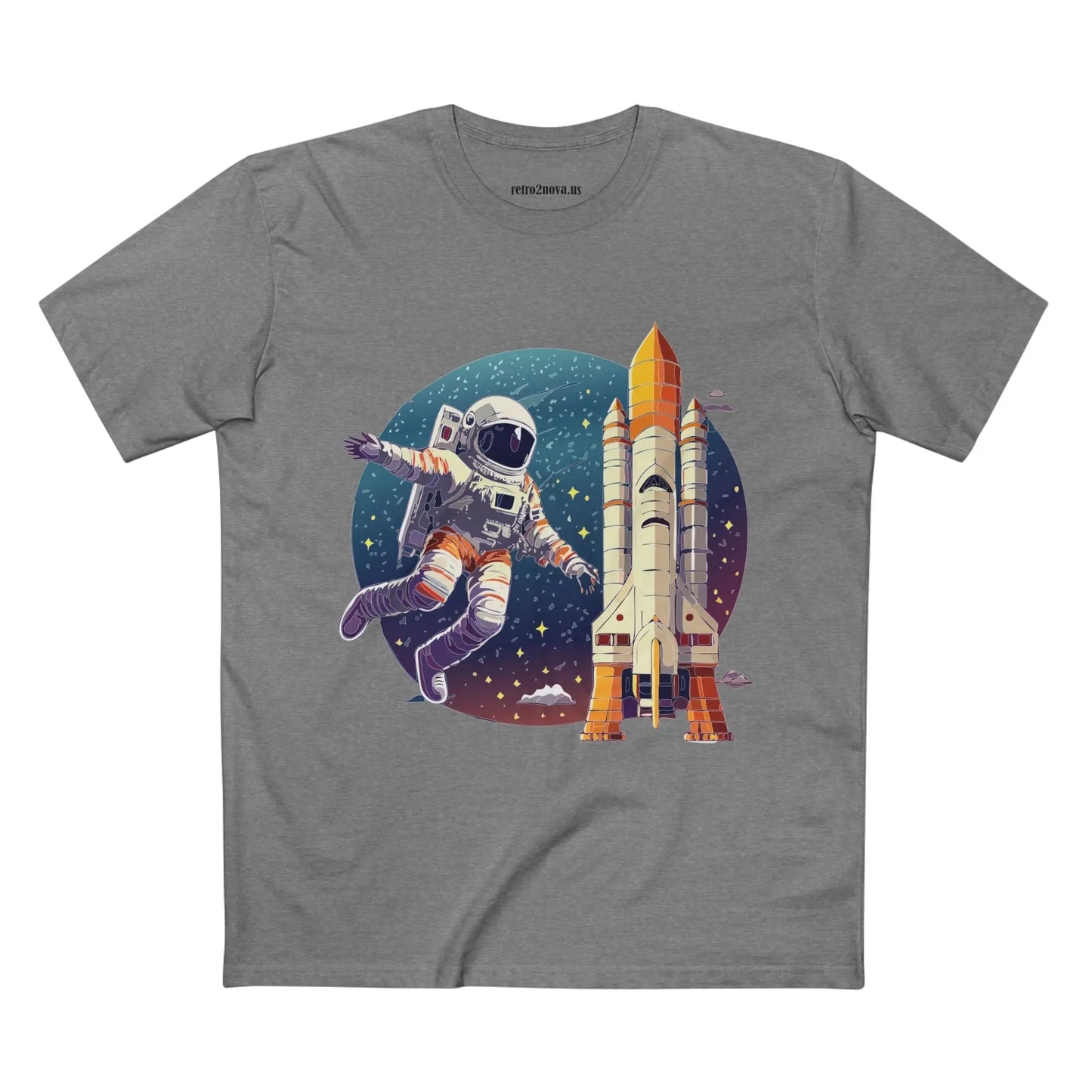 Cosmos Astronaut Shirt Unisex Premium Cotton Tee With Retro2Nova Original Art Design