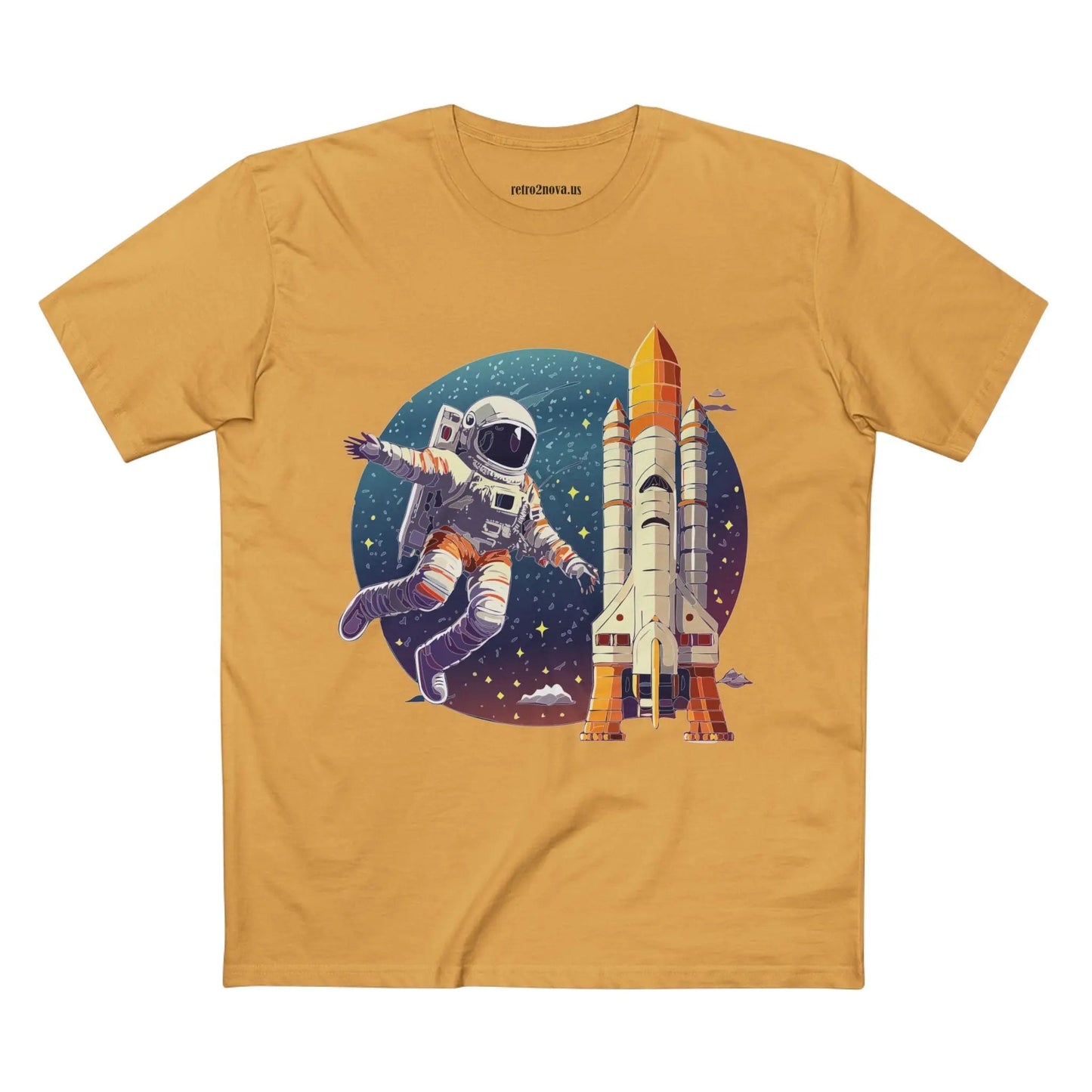 Cosmos Astronaut Shirt Unisex Premium Cotton Tee With Retro2Nova Original Art Design
