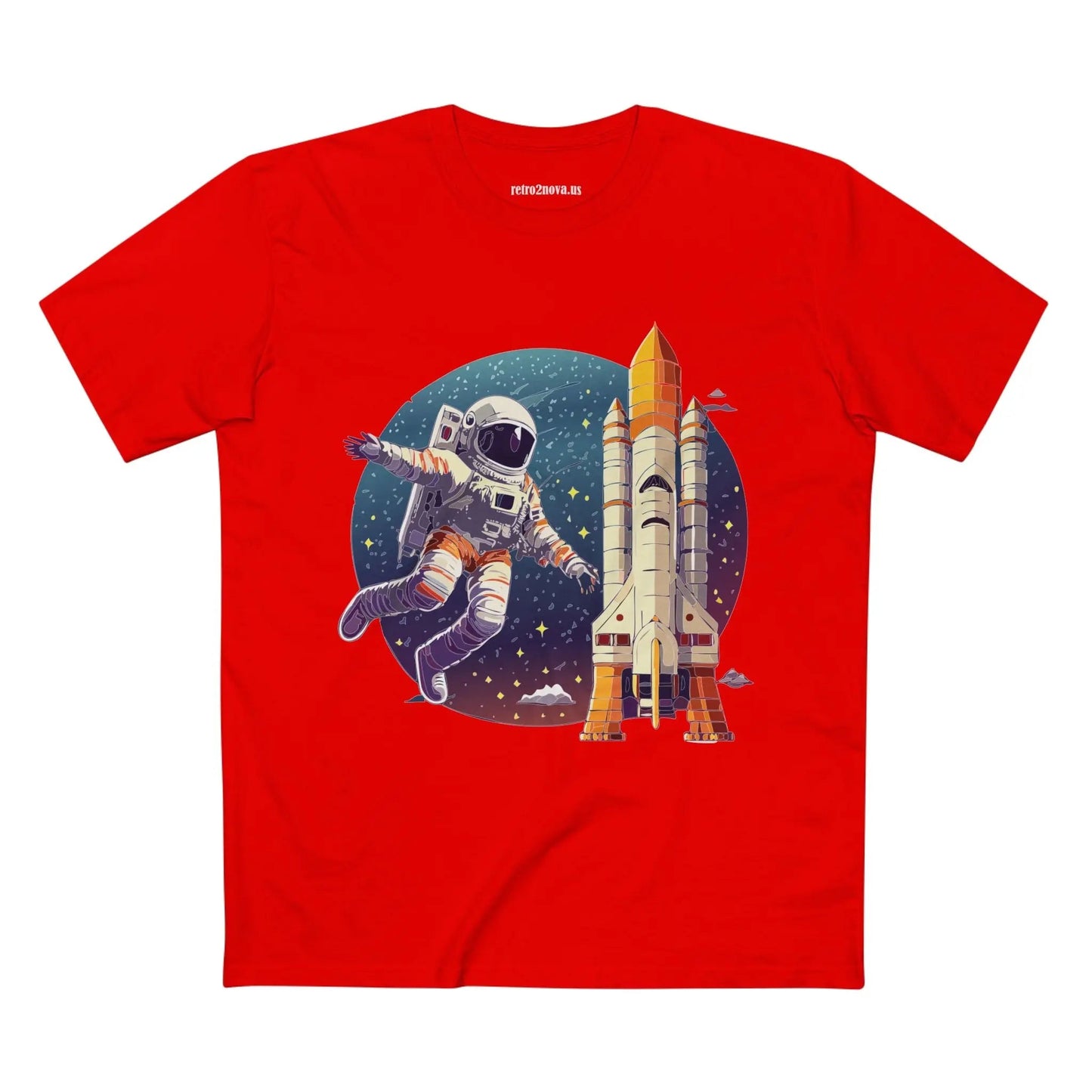 Cosmos Astronaut Shirt Unisex Premium Cotton Tee With Retro2Nova Original Art Design