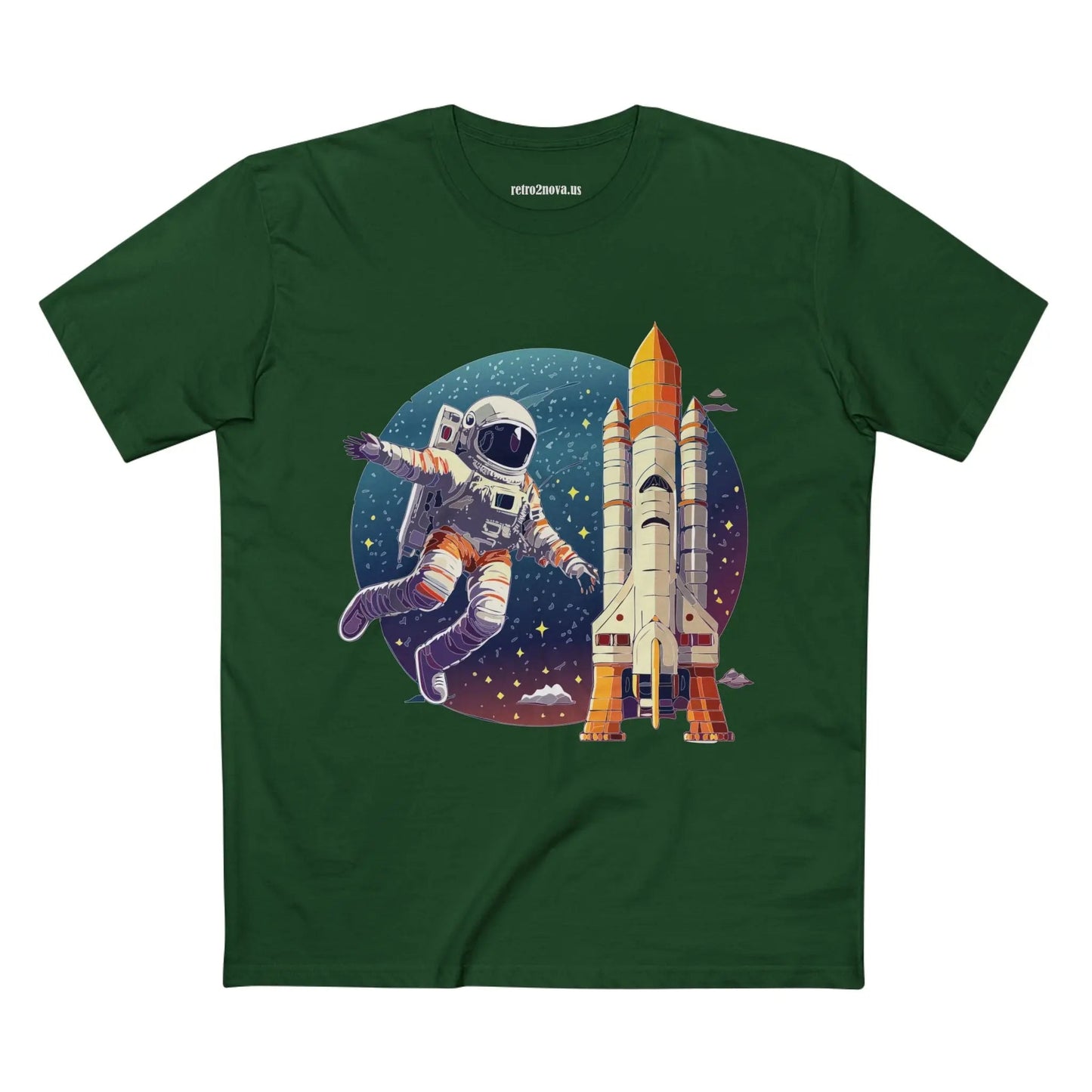 Cosmos Astronaut Shirt Unisex Premium Cotton Tee With Retro2Nova Original Art Design