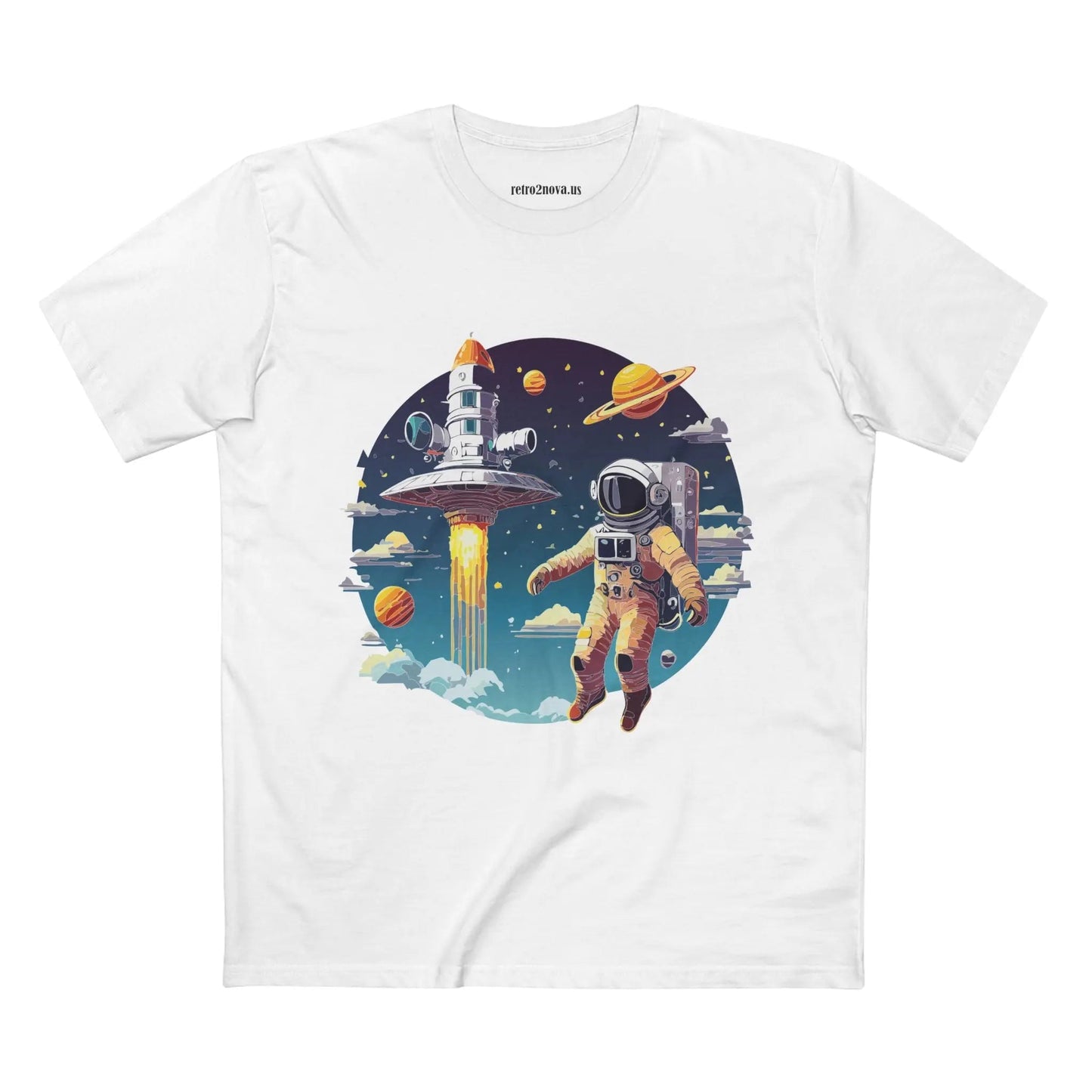 Cosmos Astronaut Shirt CS-27 Unisex Premium Cotton Tee With Original Art Design Collection
