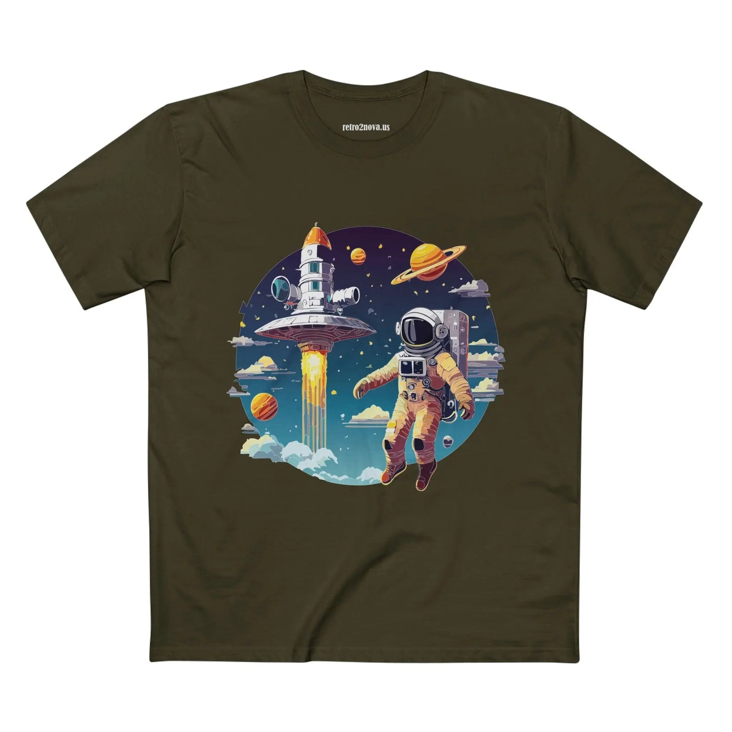 Cosmos Astronaut Shirt CS-27 Unisex Premium Cotton Tee With Original Art Design Collection