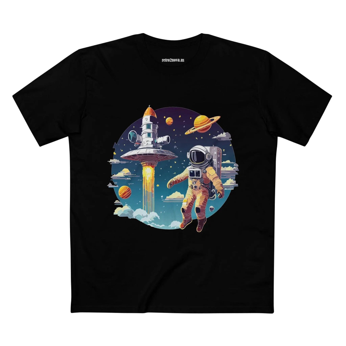 Cosmos Astronaut Shirt CS-27 Unisex Premium Cotton Tee With Original Art Design Collection