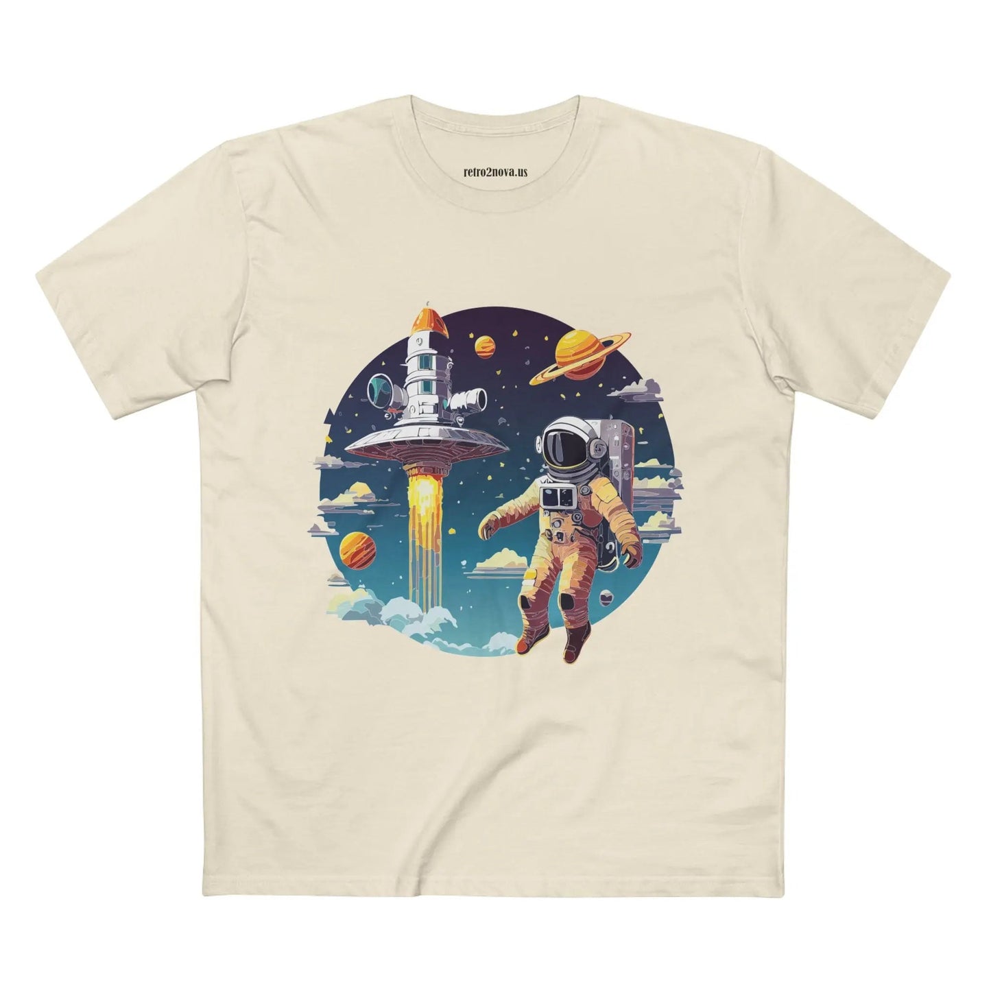 Cosmos Astronaut Shirt CS-27 Unisex Premium Cotton Tee With Original Art Design Collection