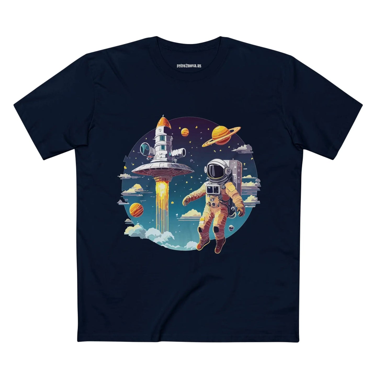 Cosmos Astronaut Shirt CS-27 Unisex Premium Cotton Tee With Original Art Design Collection