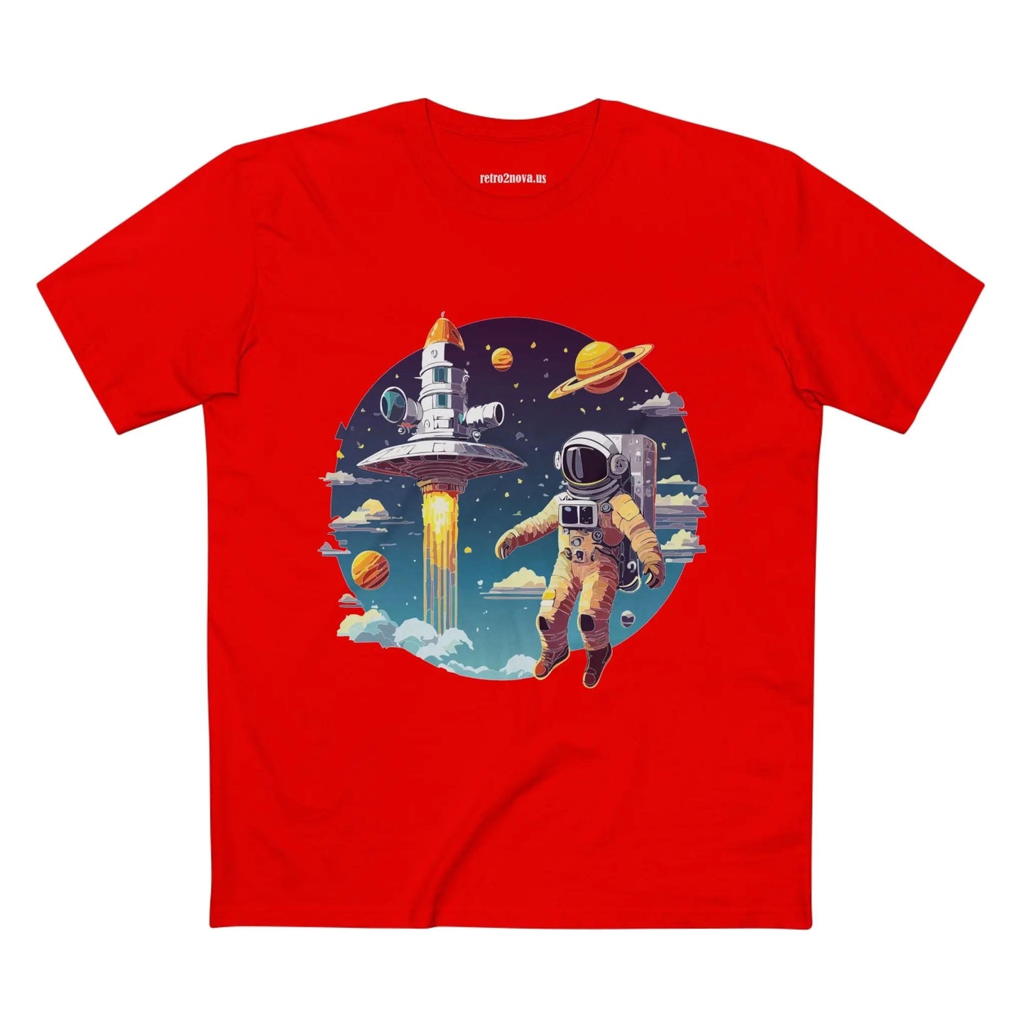 Cosmos Astronaut Shirt CS-27 Unisex Premium Cotton Tee With Original Art Design Collection