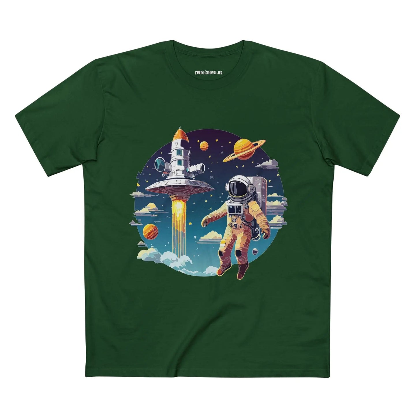 Cosmos Astronaut Shirt CS-27 Unisex Premium Cotton Tee With Original Art Design Collection