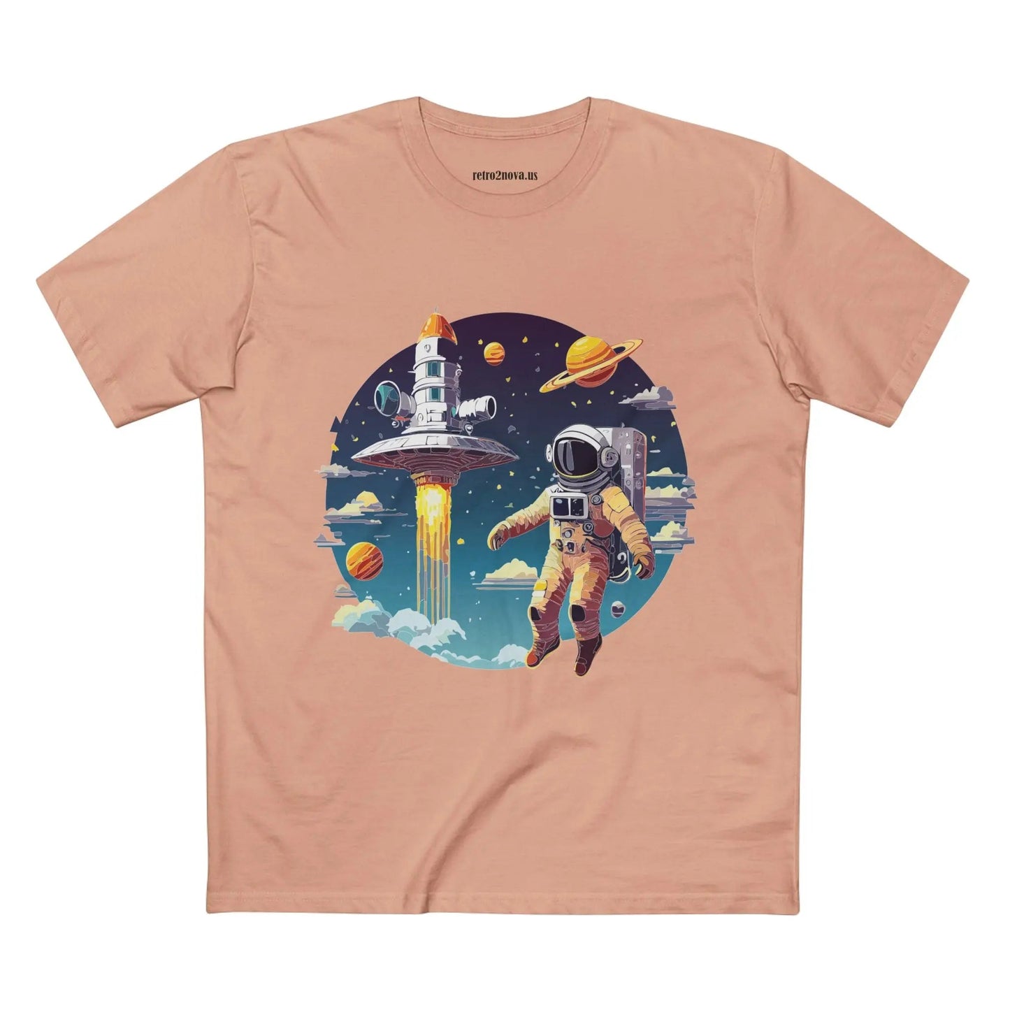 Cosmos Astronaut Shirt CS-27 Unisex Premium Cotton Tee With Original Art Design Collection