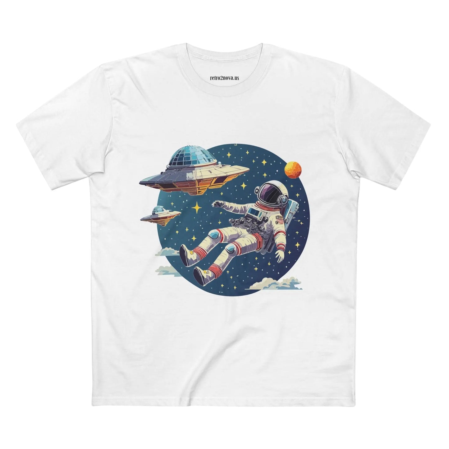 Cosmos Shirt Astronaut Shirt CS 26 Unisex Premium Cotton Tee Original Art Collection Retro2Nova