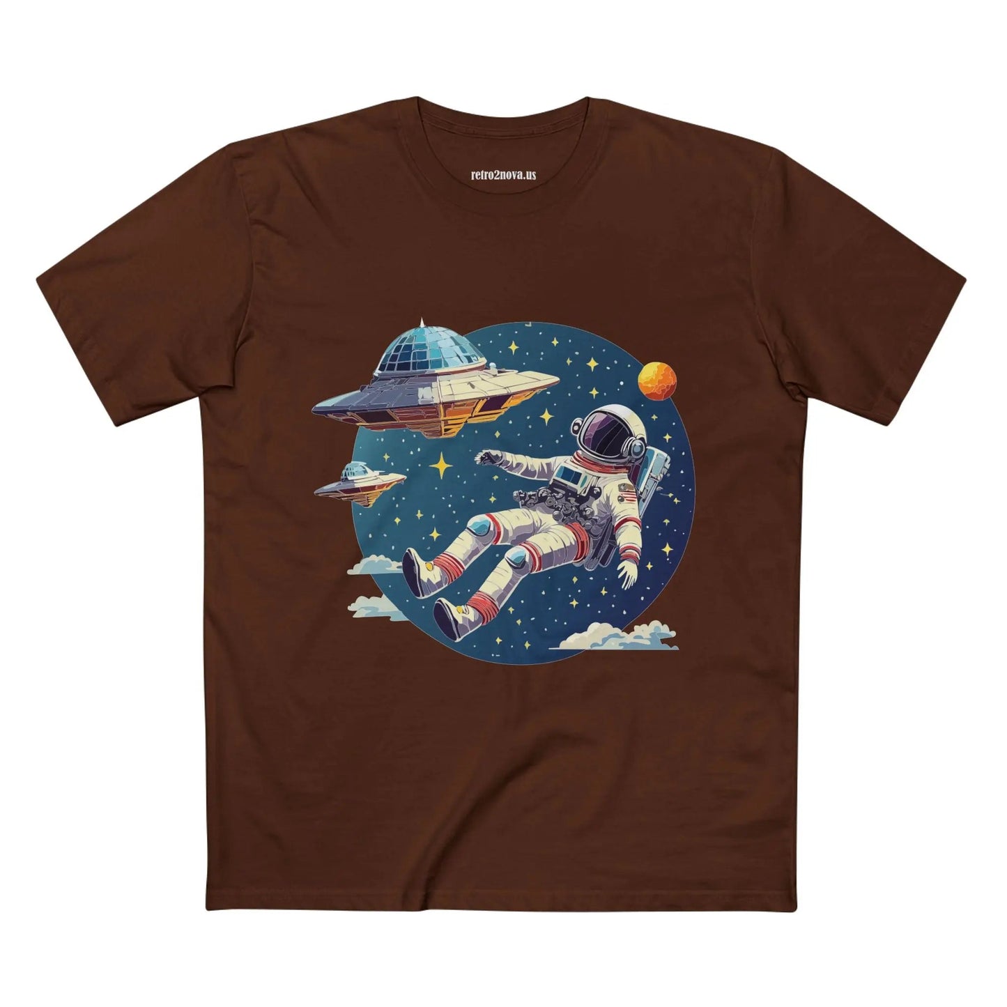 Cosmos Shirt Astronaut Shirt CS 26 Unisex Premium Cotton Tee Original Art Collection Retro2Nova