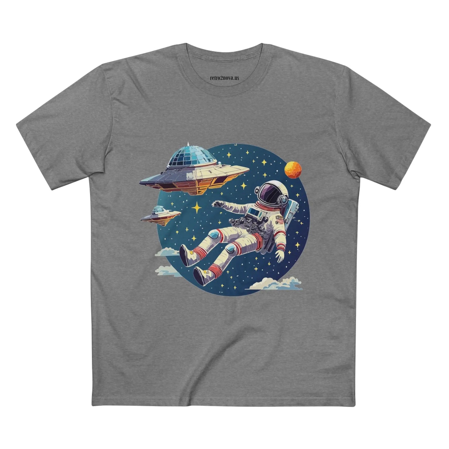 Cosmos Shirt Astronaut Shirt CS 26 Unisex Premium Cotton Tee Original Art Collection Retro2Nova