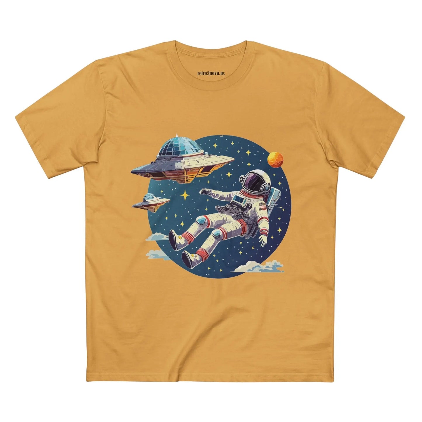 Cosmos Shirt Astronaut Shirt CS 26 Unisex Premium Cotton Tee Original Art Collection Retro2Nova