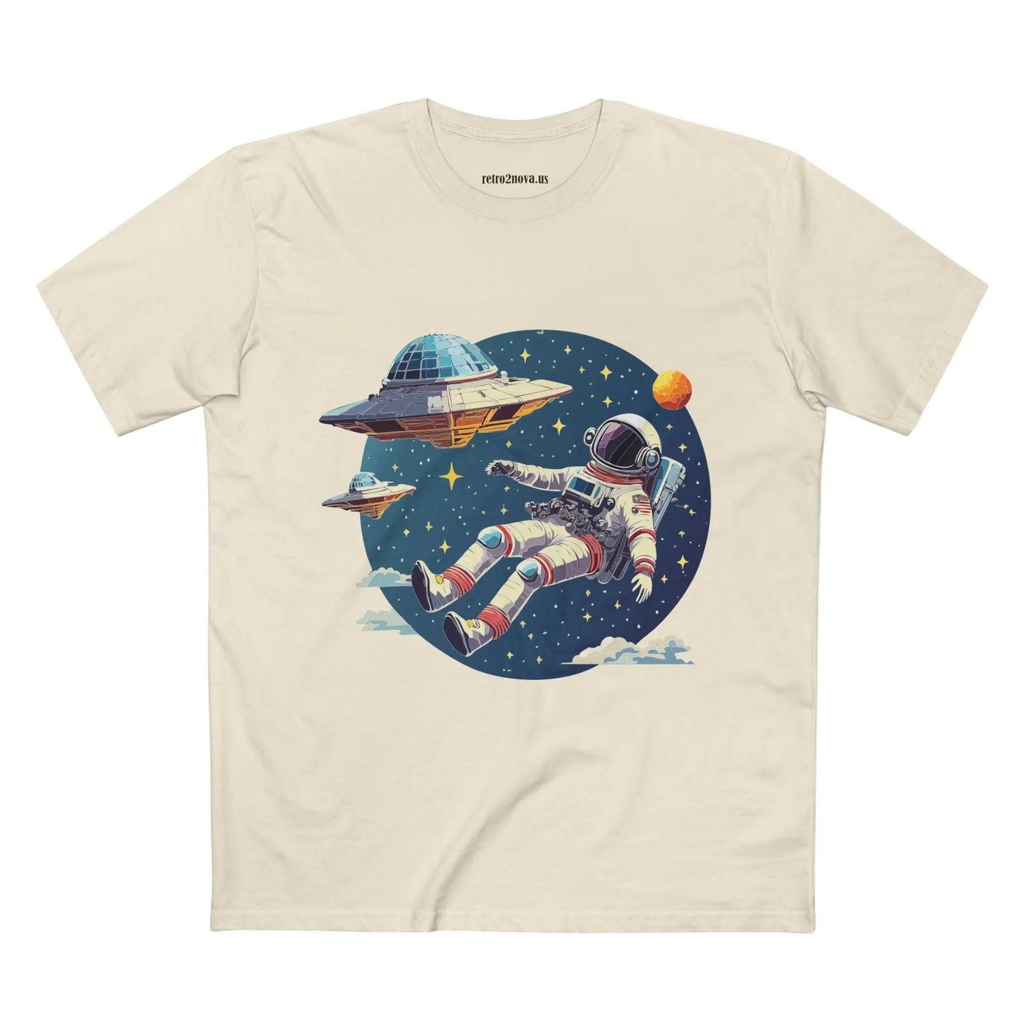 Cosmos Shirt Astronaut Shirt CS 26 Unisex Premium Cotton Tee Original Art Collection Retro2Nova