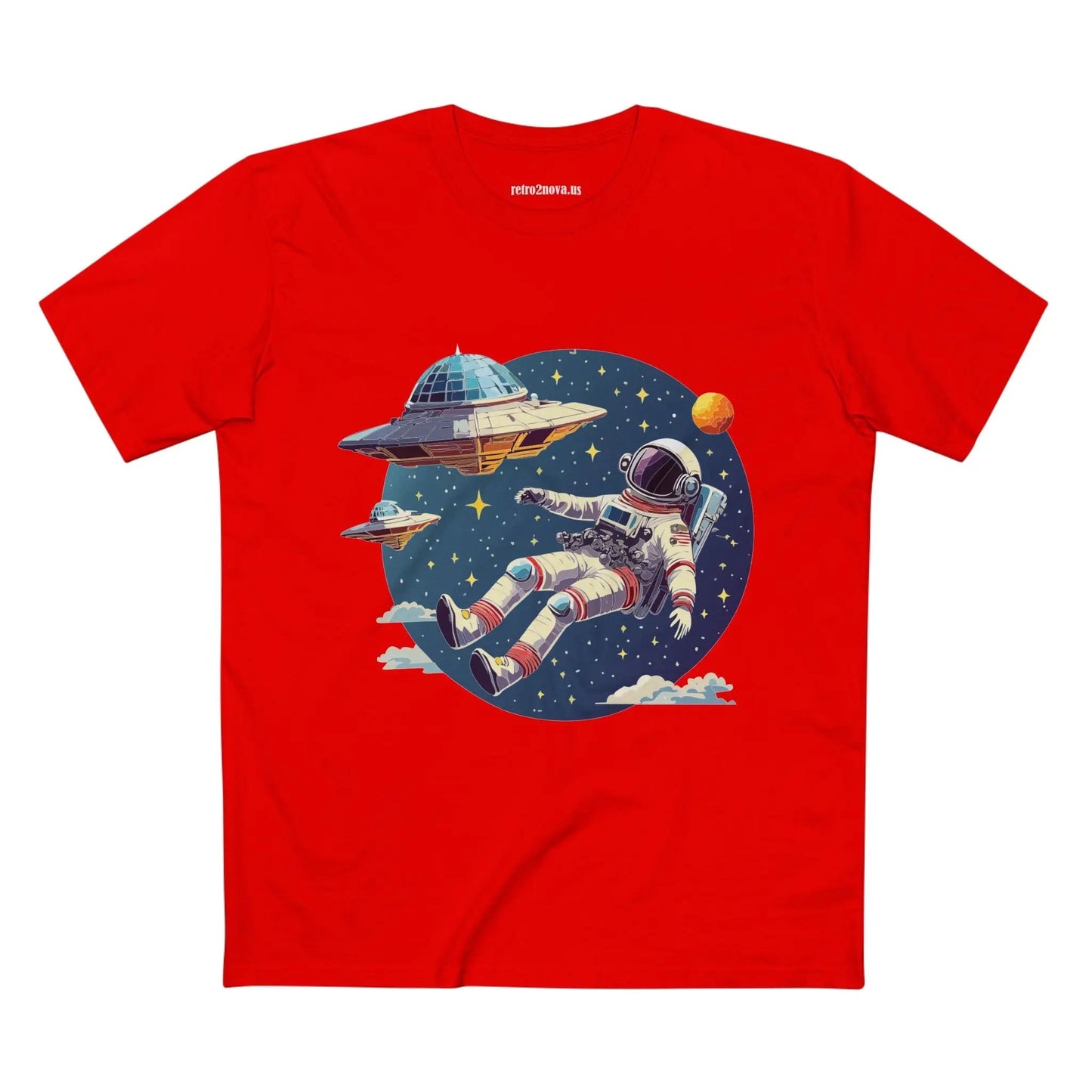 Cosmos Shirt Astronaut Shirt CS 26 Unisex Premium Cotton Tee Original Art Collection Retro2Nova