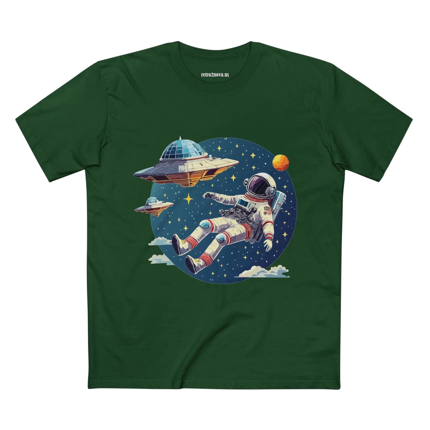 Cosmos Shirt Astronaut Shirt CS 26 Unisex Premium Cotton Tee Original Art Collection Retro2Nova