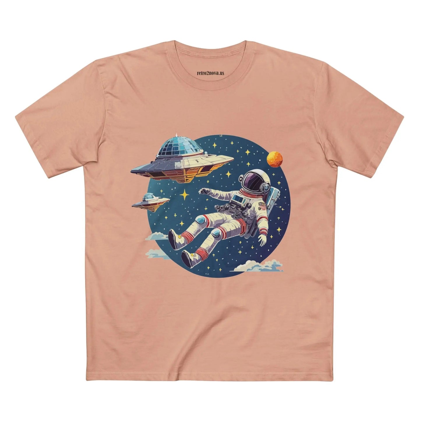 Cosmos Shirt Astronaut Shirt CS 26 Unisex Premium Cotton Tee Original Art Collection Retro2Nova