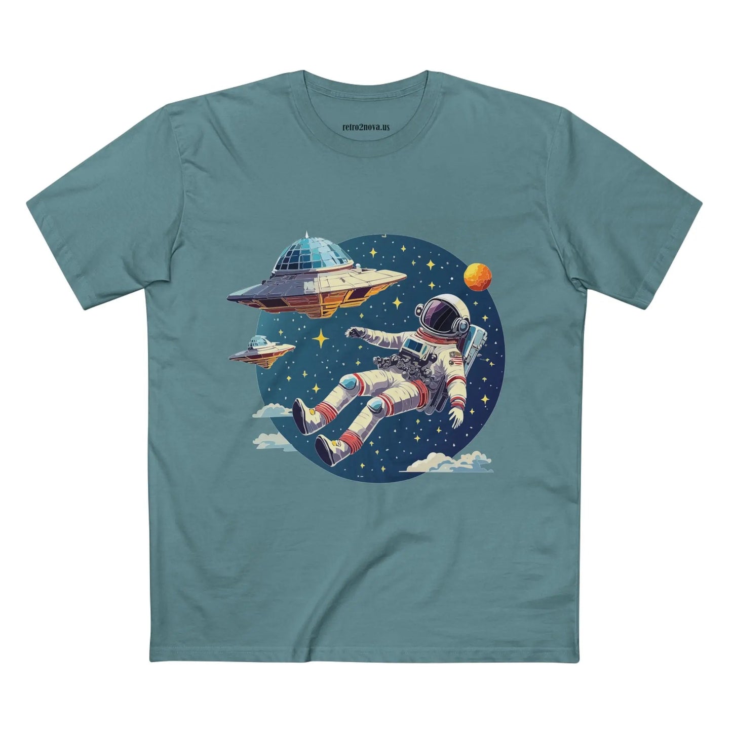 Cosmos Shirt Astronaut Shirt CS 26 Unisex Premium Cotton Tee Original Art Collection Retro2Nova