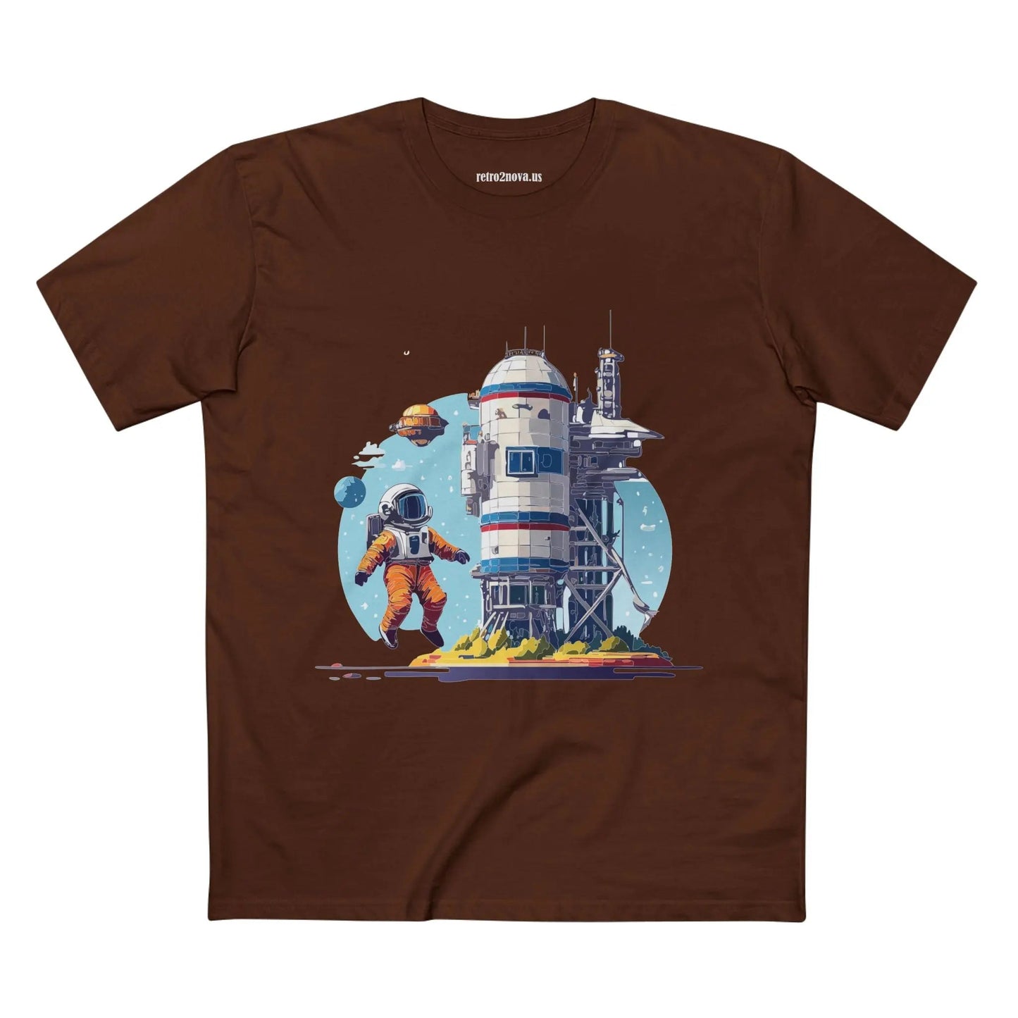 Cosmos Astronaut Shirt Unisex Premium Cotton Tee With Original Art Design From Retro2Nova