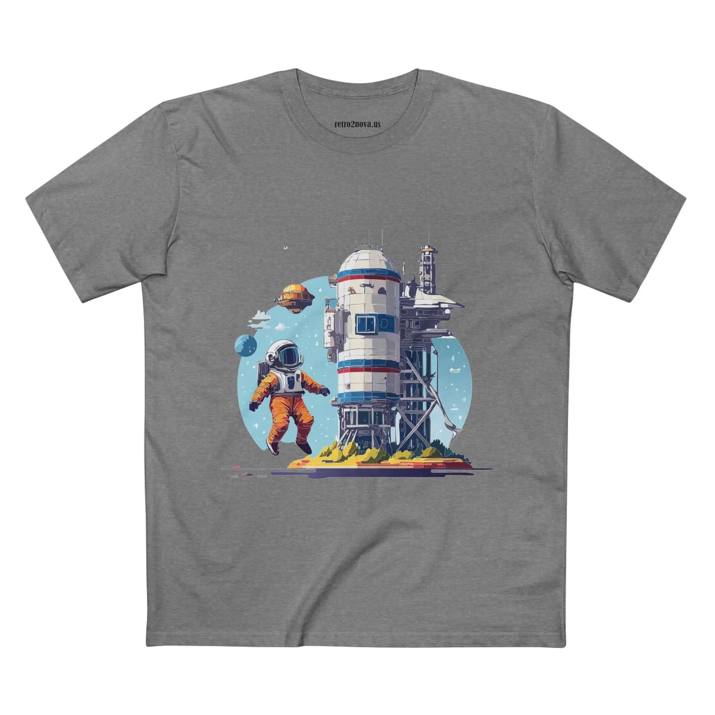 Cosmos Astronaut Shirt Unisex Premium Cotton Tee With Original Art Design From Retro2Nova
