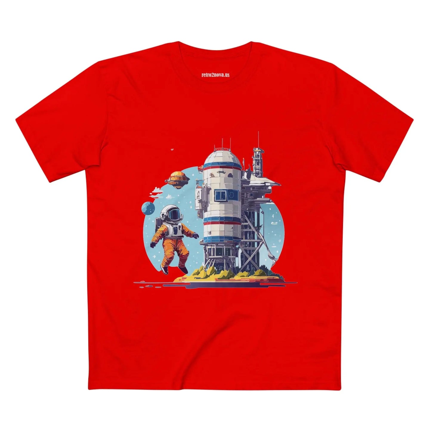 Cosmos Astronaut Shirt Unisex Premium Cotton Tee With Original Art Design From Retro2Nova