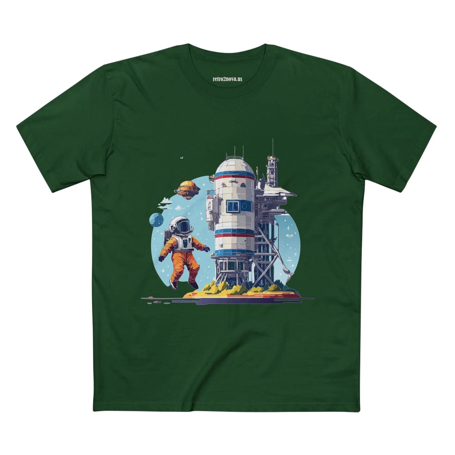 Cosmos Astronaut Shirt Unisex Premium Cotton Tee With Original Art Design From Retro2Nova