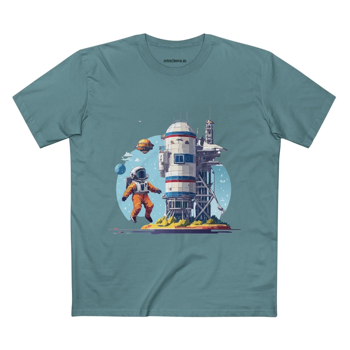 Cosmos Astronaut Shirt Unisex Premium Cotton Tee With Original Art Design From Retro2Nova