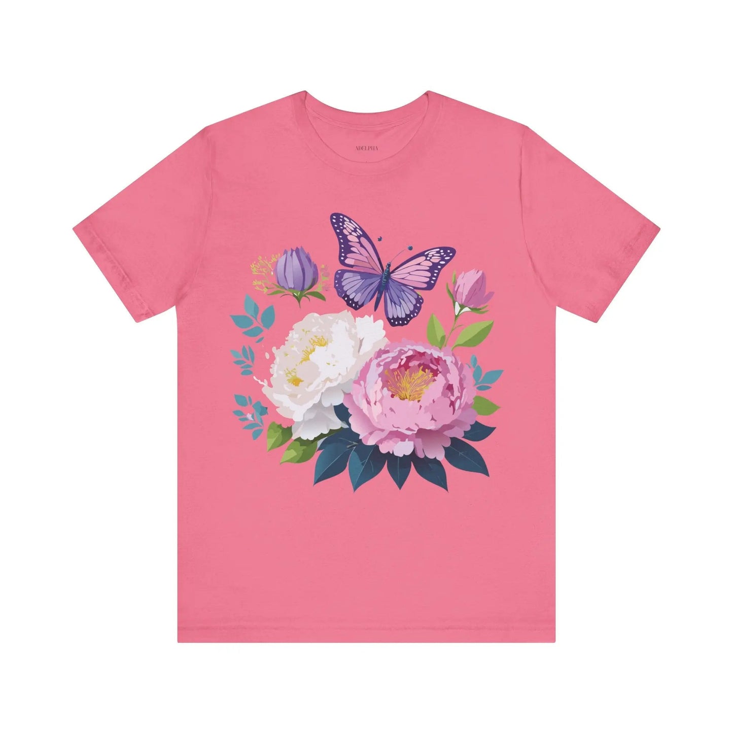 Floral Graphic T Shirt Unisex Vintage Inspired Adelpha Art Design Tee Short Sleeve