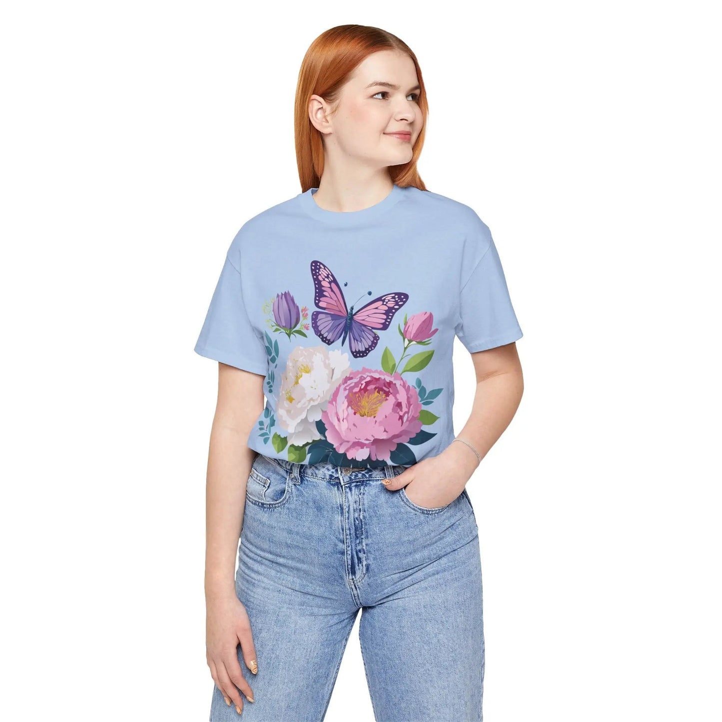 Floral Graphic T Shirt Unisex Vintage Inspired Adelpha Art Design Tee Short Sleeve