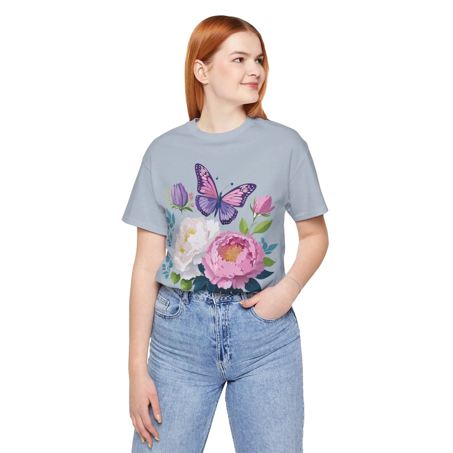 Floral Graphic T Shirt Unisex Vintage Inspired Adelpha Art Design Tee Short Sleeve