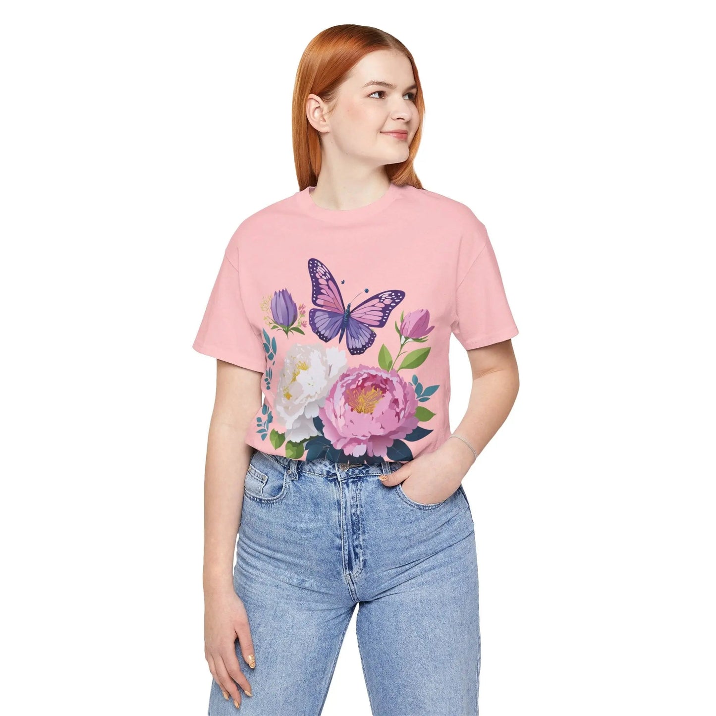 Floral Graphic T Shirt Unisex Vintage Inspired Adelpha Art Design Tee Short Sleeve