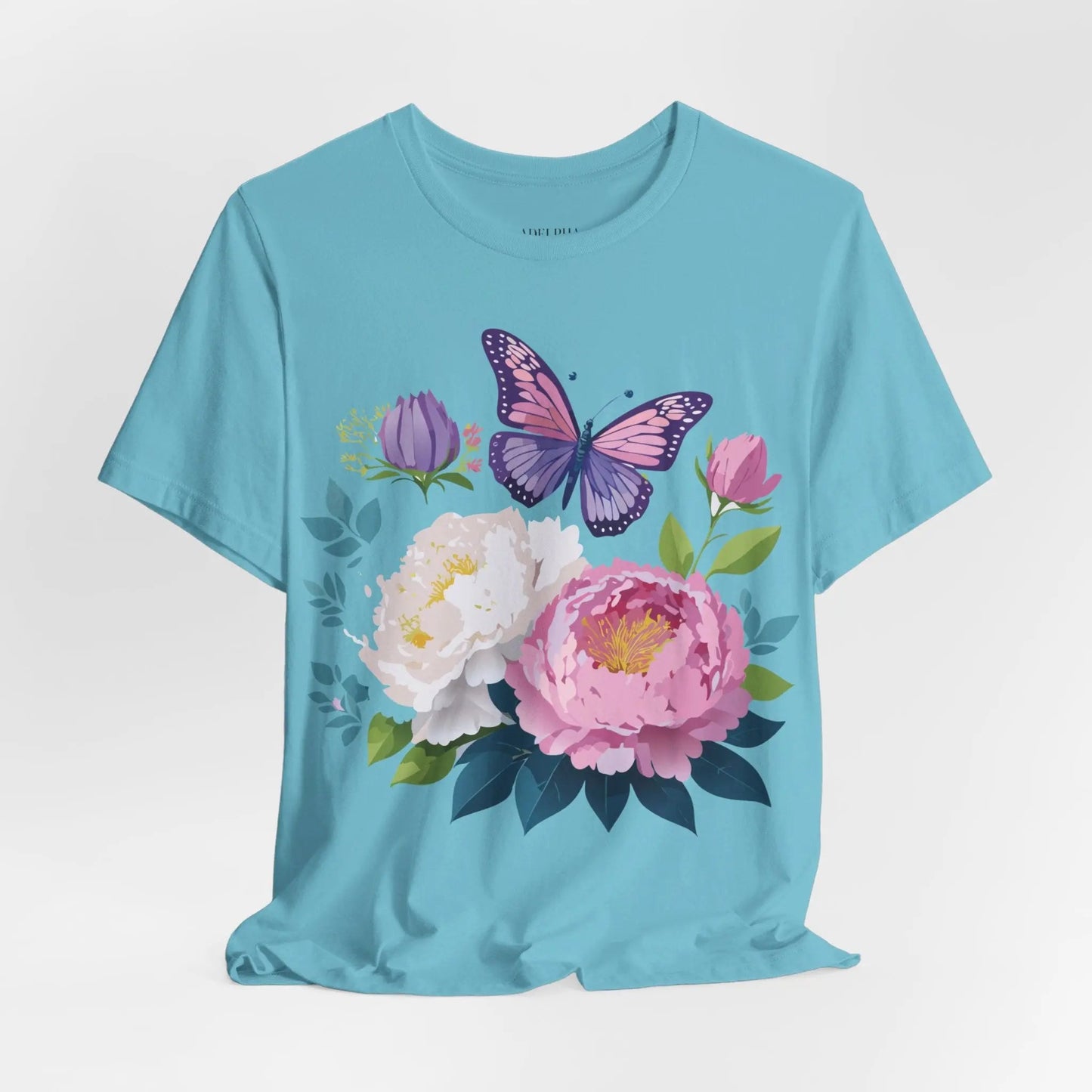 Floral Graphic T Shirt Unisex Vintage Inspired Adelpha Art Design Tee Short Sleeve