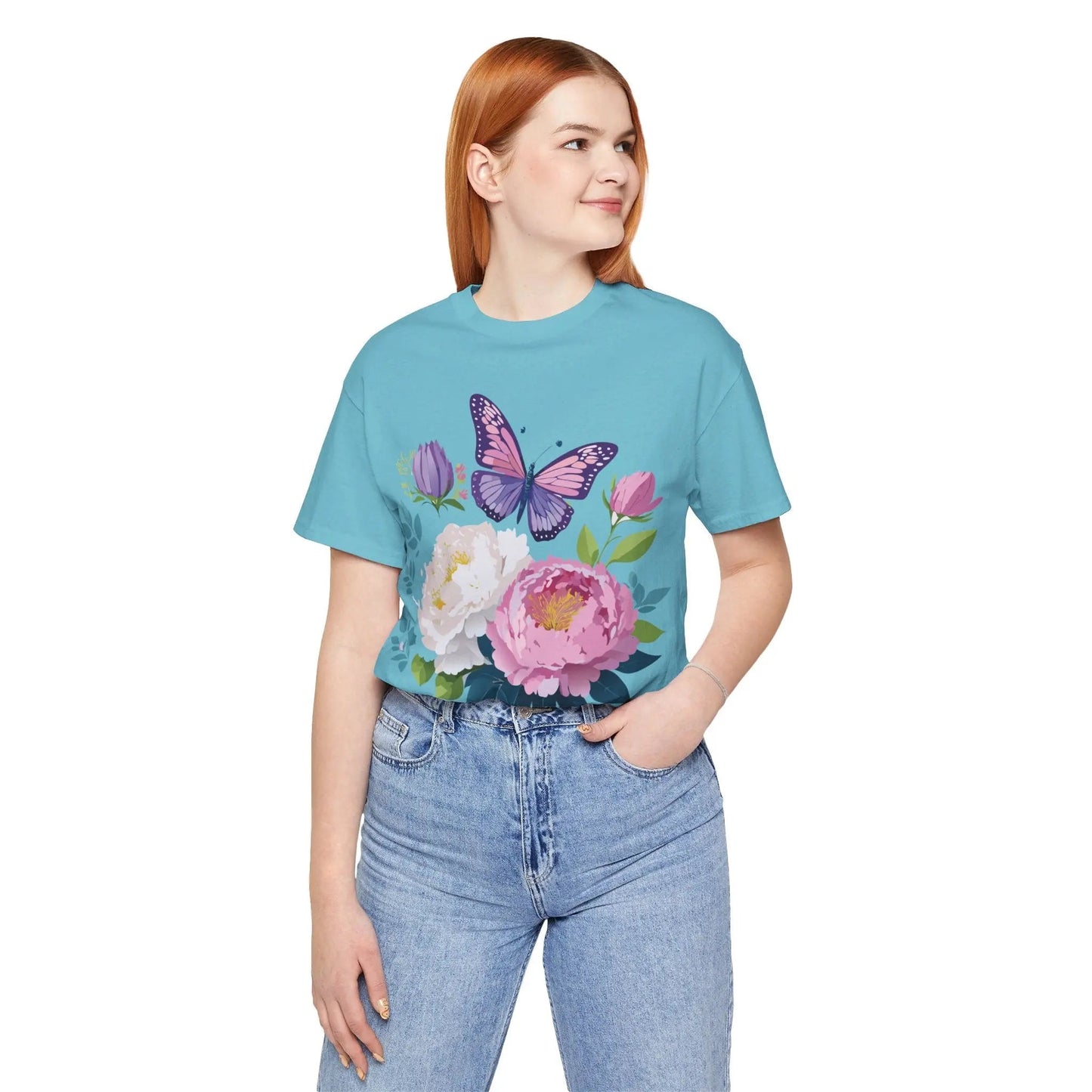 Floral Graphic T Shirt Unisex Vintage Inspired Adelpha Art Design Tee Short Sleeve
